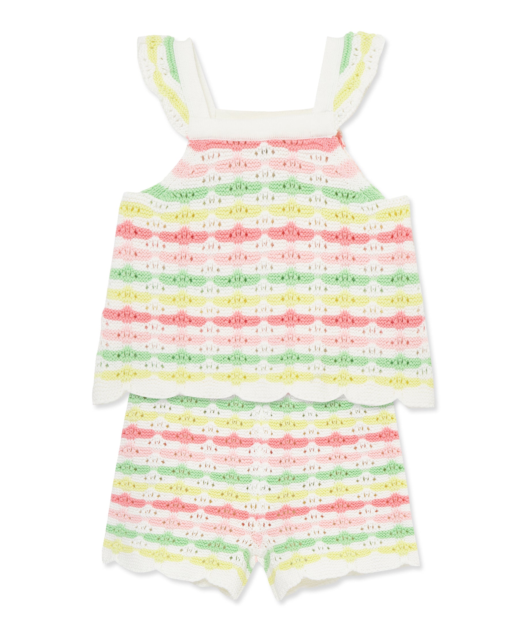 Rainbow Pointelle Knit Short Set (12M-24M) - Little Me