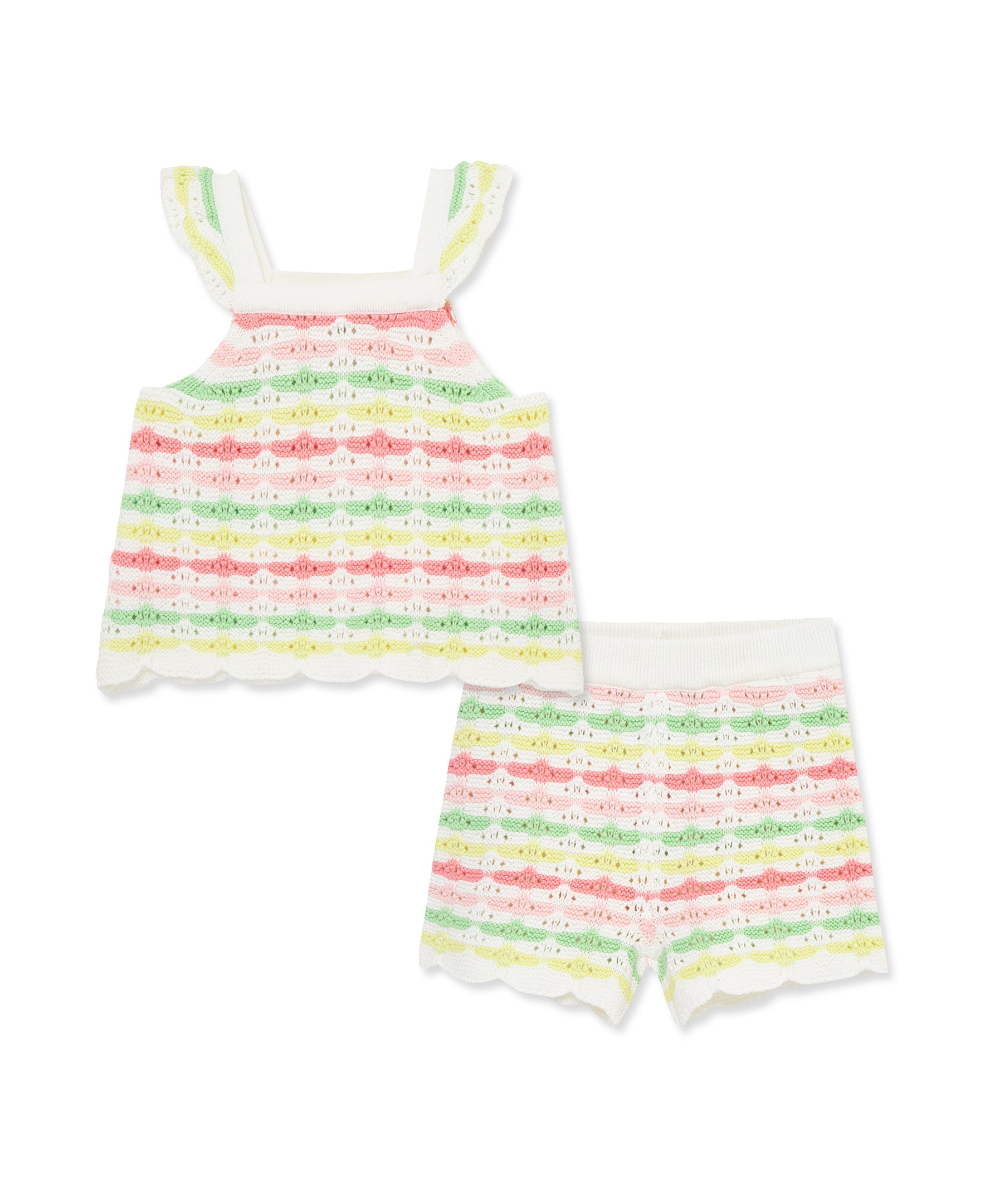 Rainbow Pointelle Knit Short Set (2T-4T) - Little Me