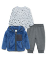 Blue 3-Piece Infant Sherpa Set (12M-24M) - Little Me