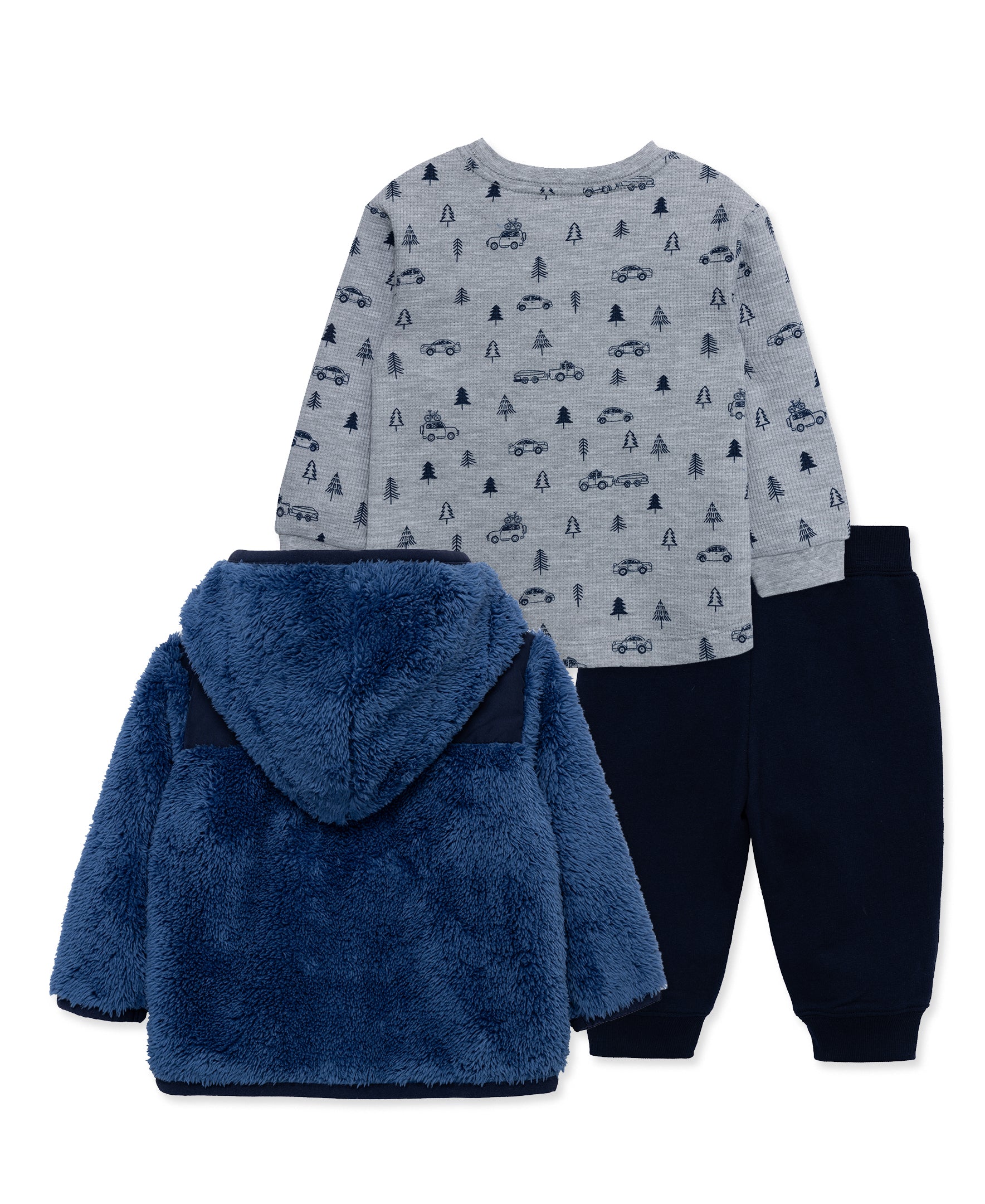 Blue Sherpa Jacket Set (2T-4T) - Little Me