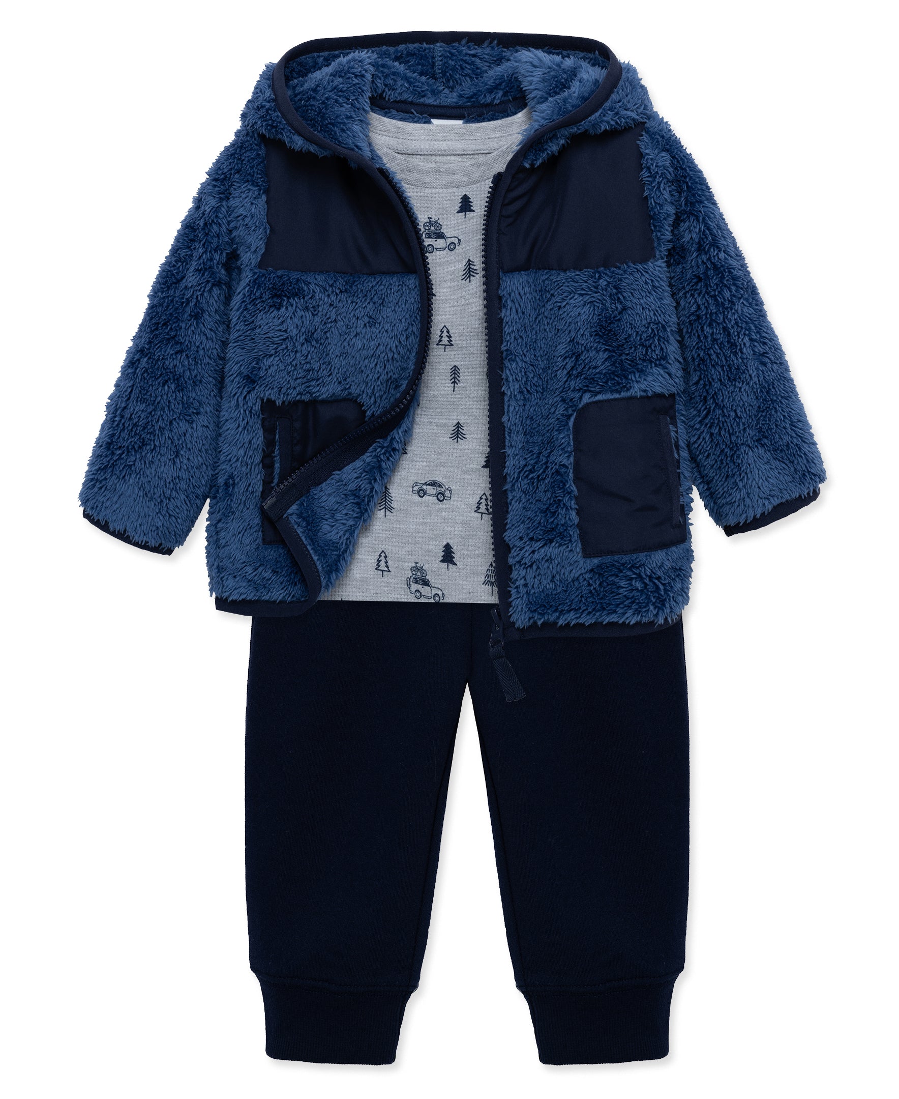 Blue Sherpa Jacket Set (2T-4T) - Little Me