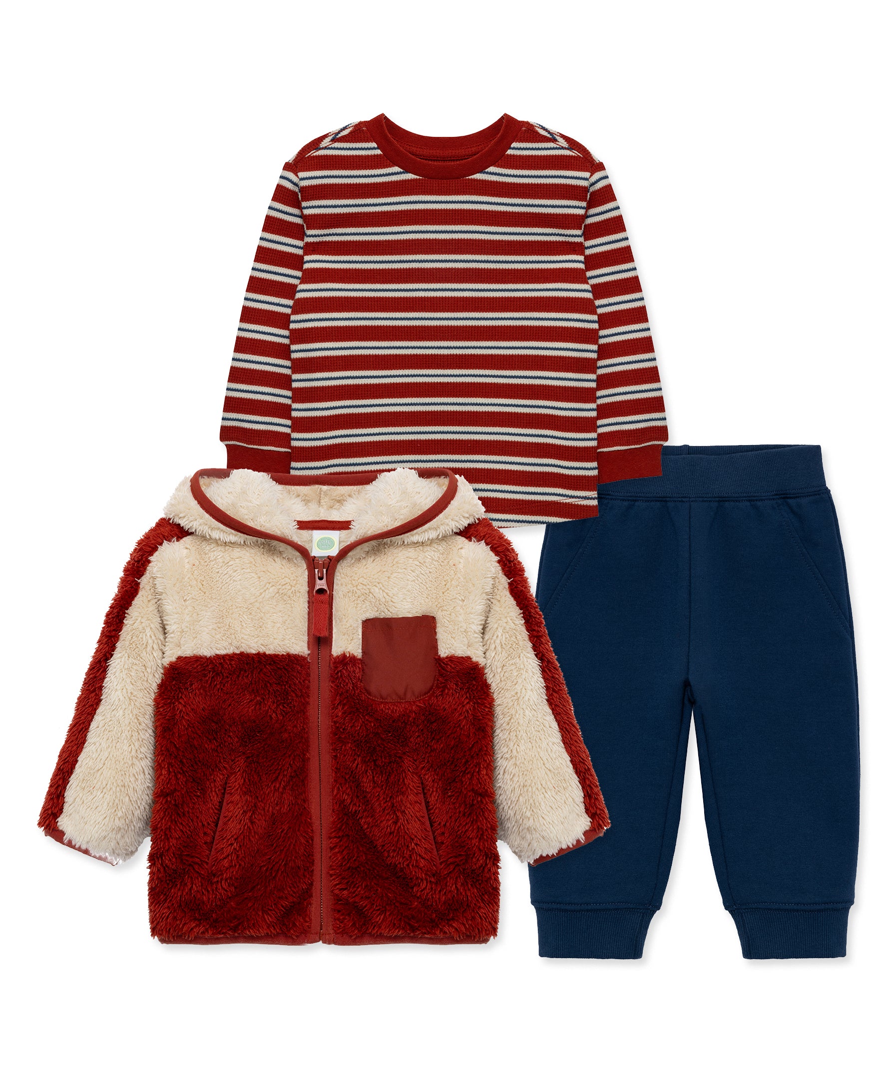 Red Sherpa Jacket Set (12M-24M) - Little Me