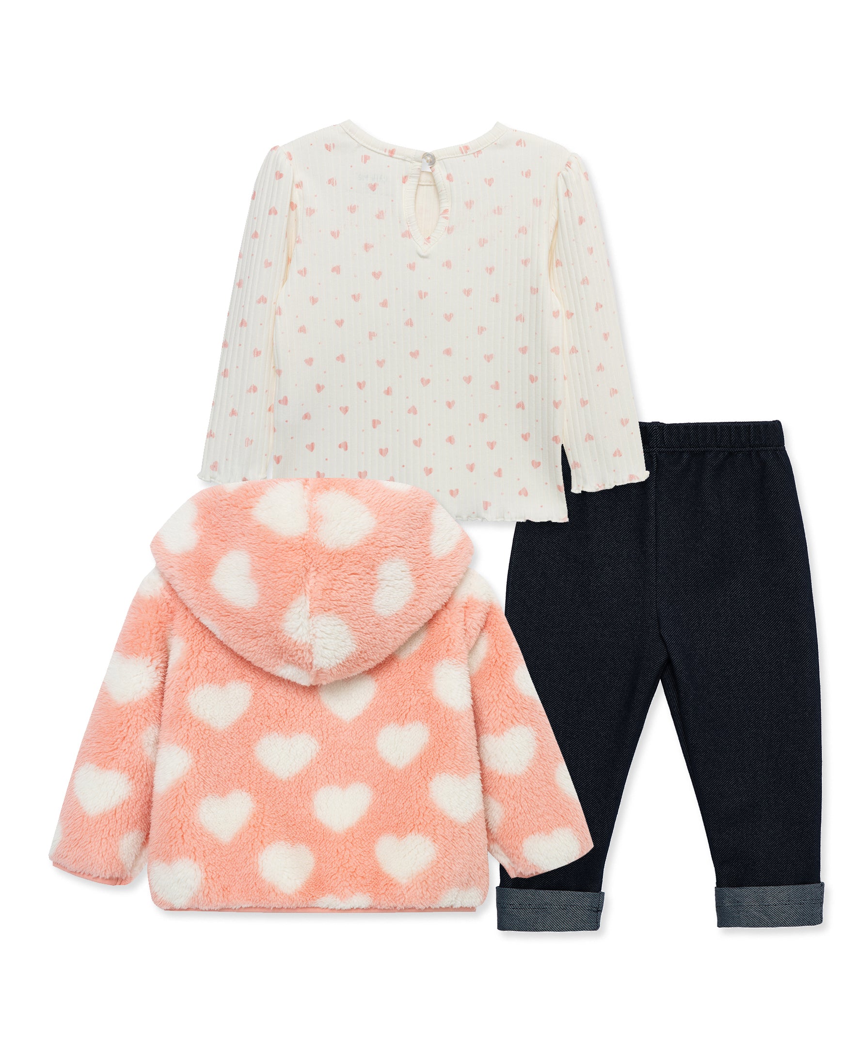 Heart 3-Piece Sherpa Jacket Set (12M-24M) - Little Me