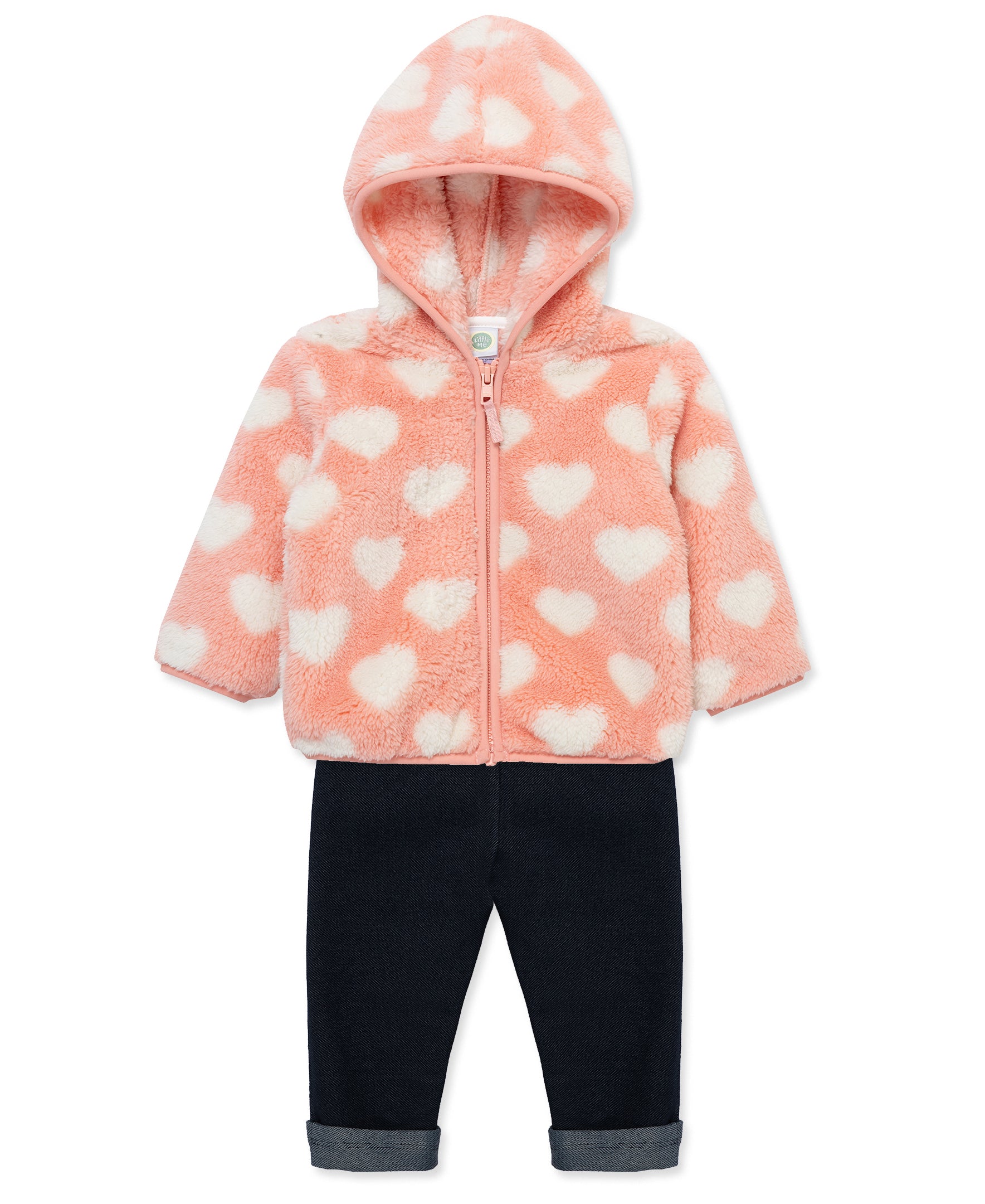 Heart 3-Piece Sherpa Jacket Set (12M-24M) - Little Me