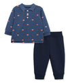 Football Long Sleeve Infant Polo Set (12M-24M) - Little Me