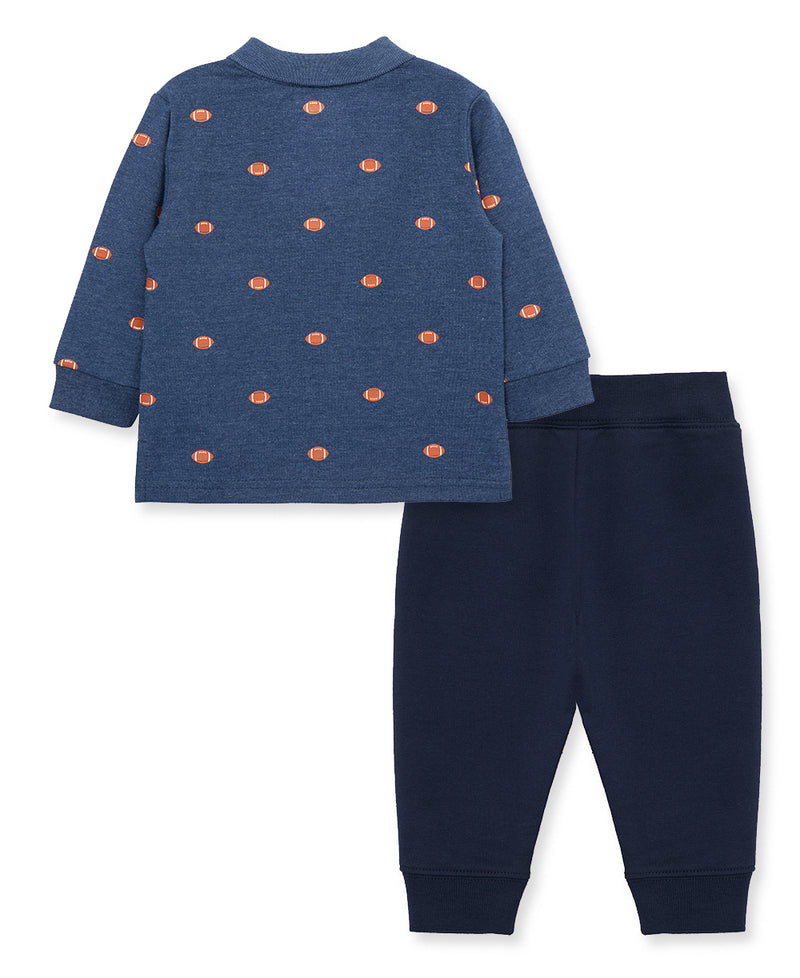 Football Long Sleeve Infant Polo Set (12M-24M) - Little Me