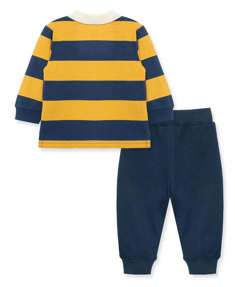Rugby Long Sleeve Infant Polo Set (12M-24M) - Little Me