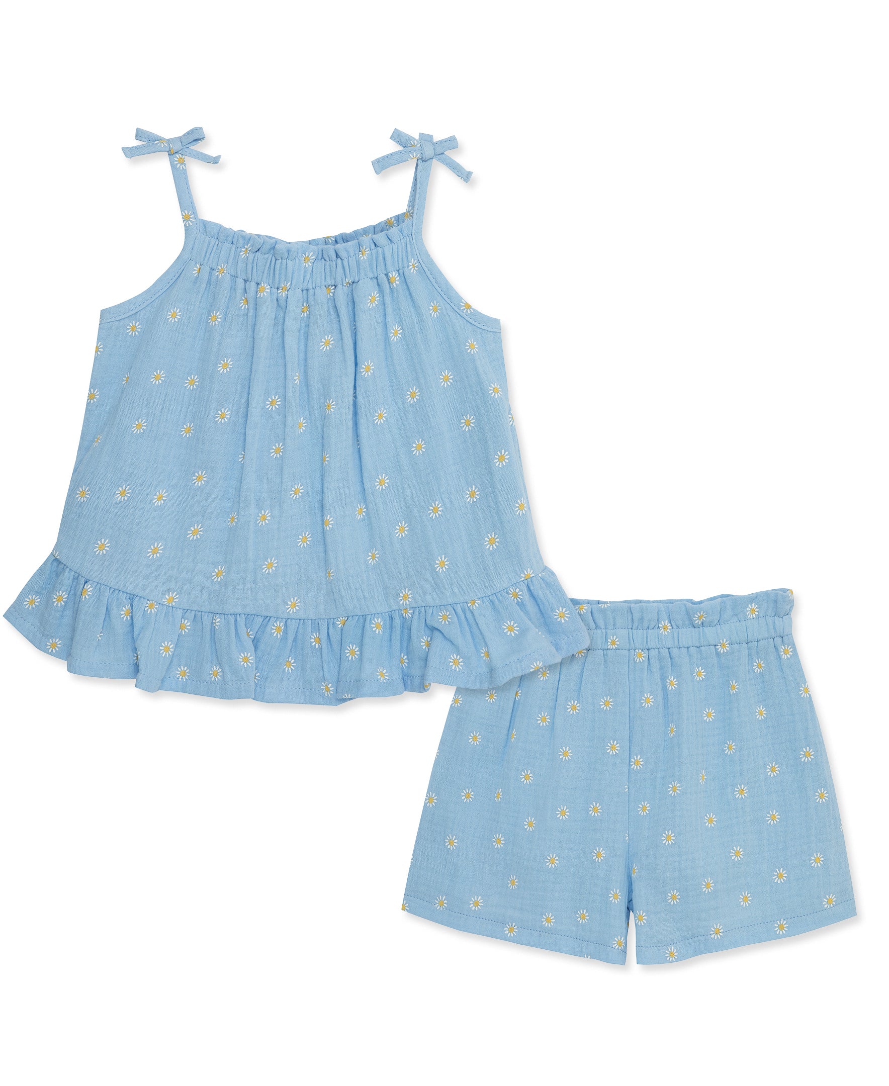 Daisy Gauze Short Set (12M-24M) - Little Me