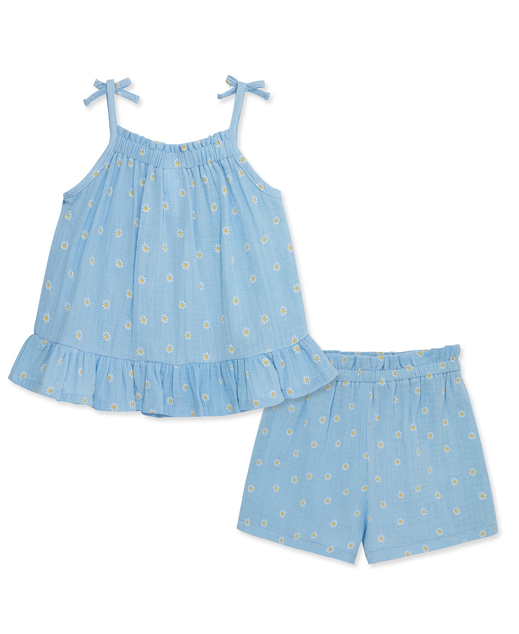 Daisy Gauze Short Set (12M-24M) - Little Me