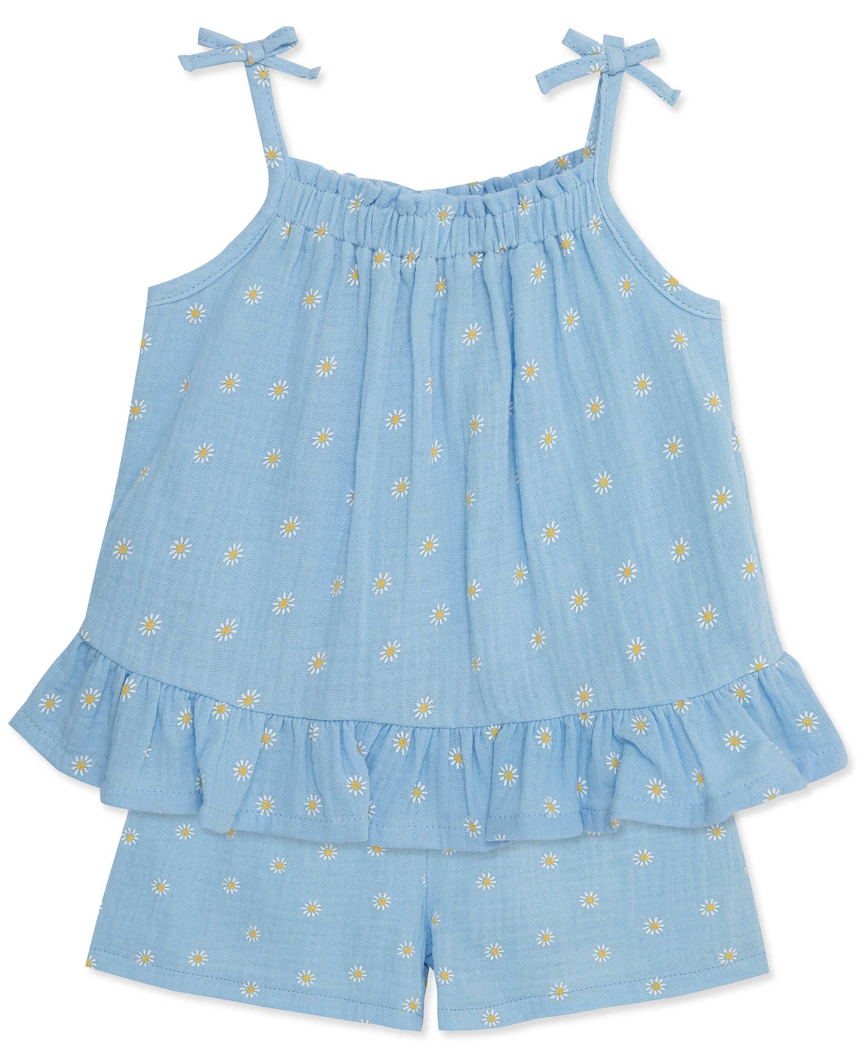 Daisy Gauze Short Set (12M-24M) - Little Me