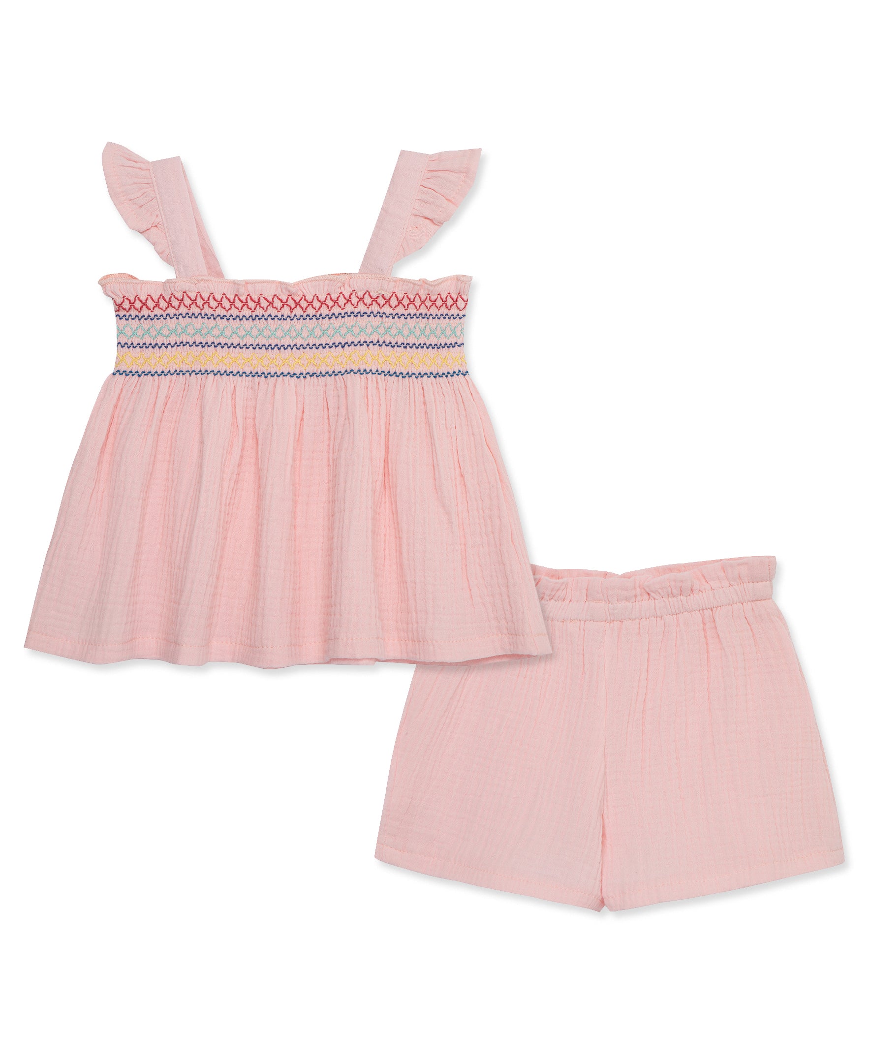 Pink Gauze Short Set (12M-24M) - Little Me