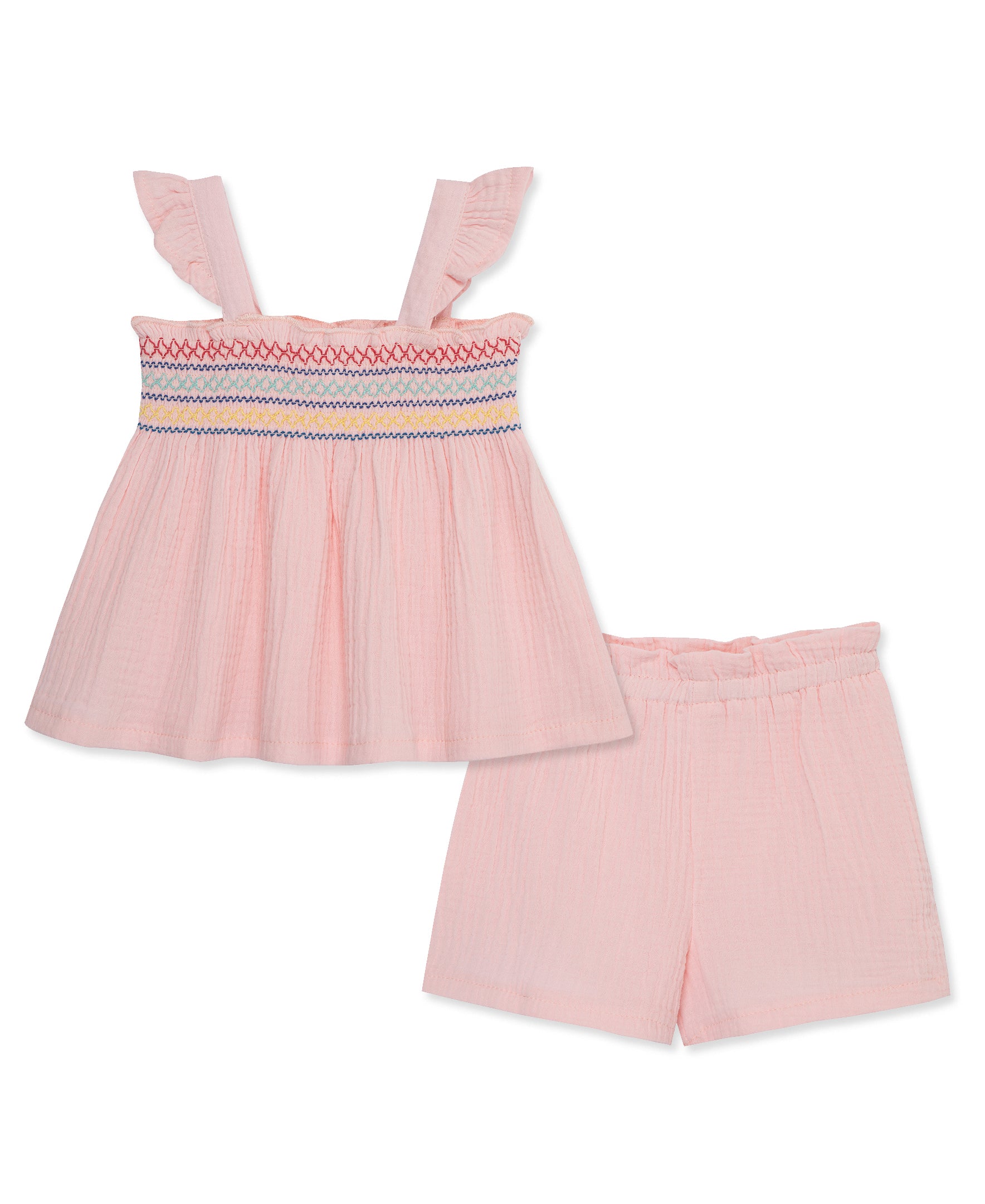 Pink Gauze Short Set (12M-24M) - Little Me