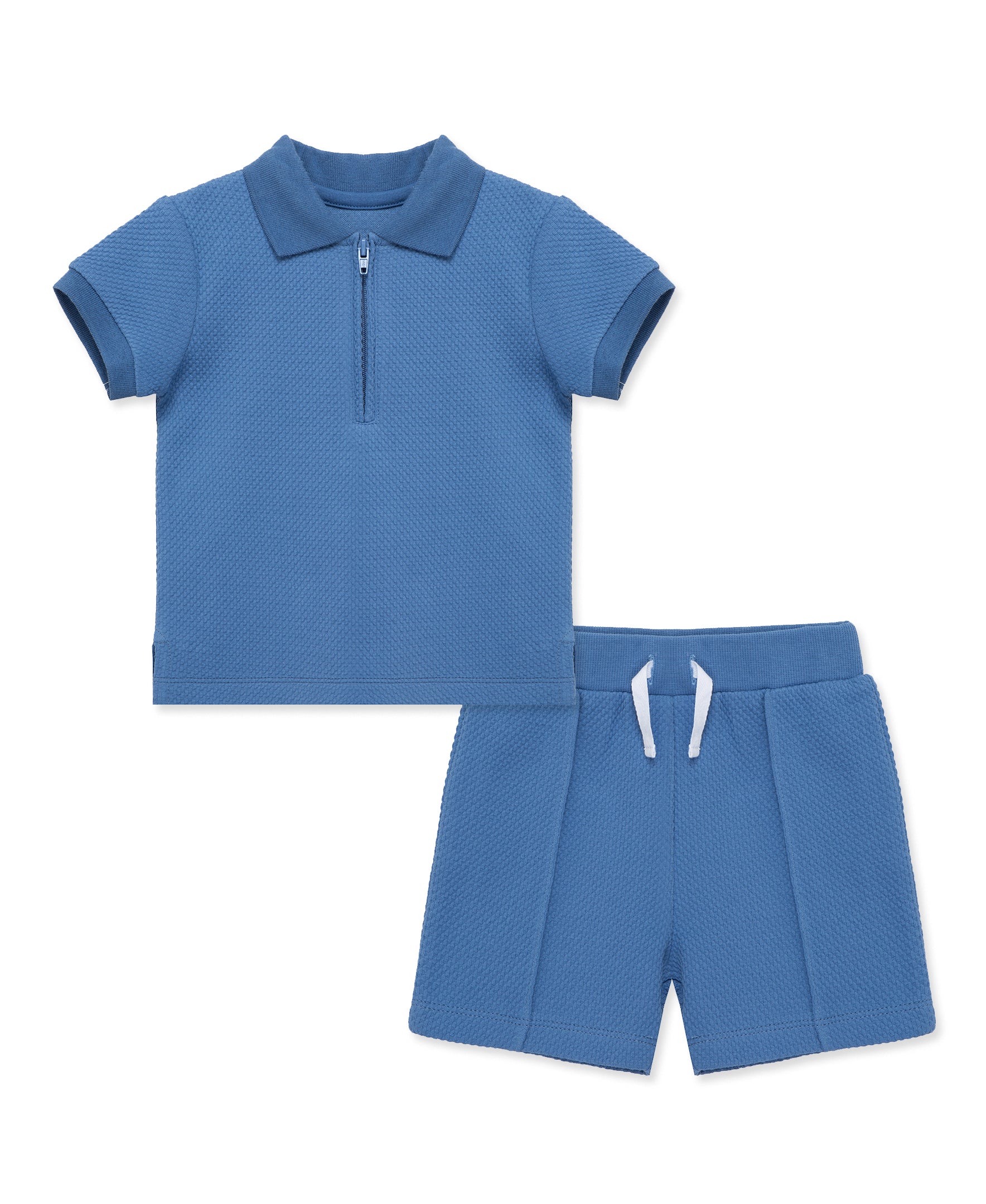 Blue Polo 2-Piece Short Set (2T-4T) - Little Me