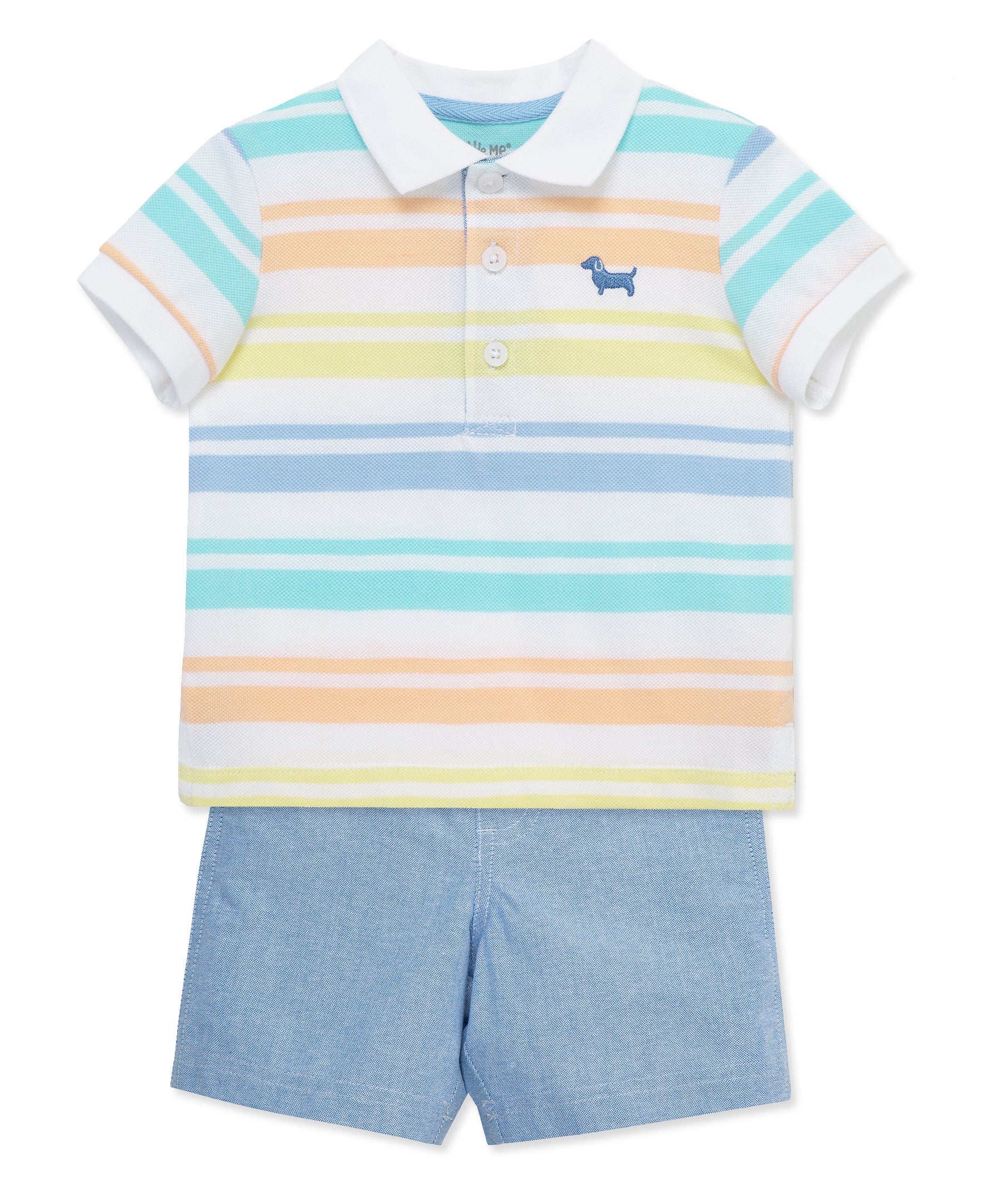 Stipe Polo Short Set (12M-24M) - Little Me