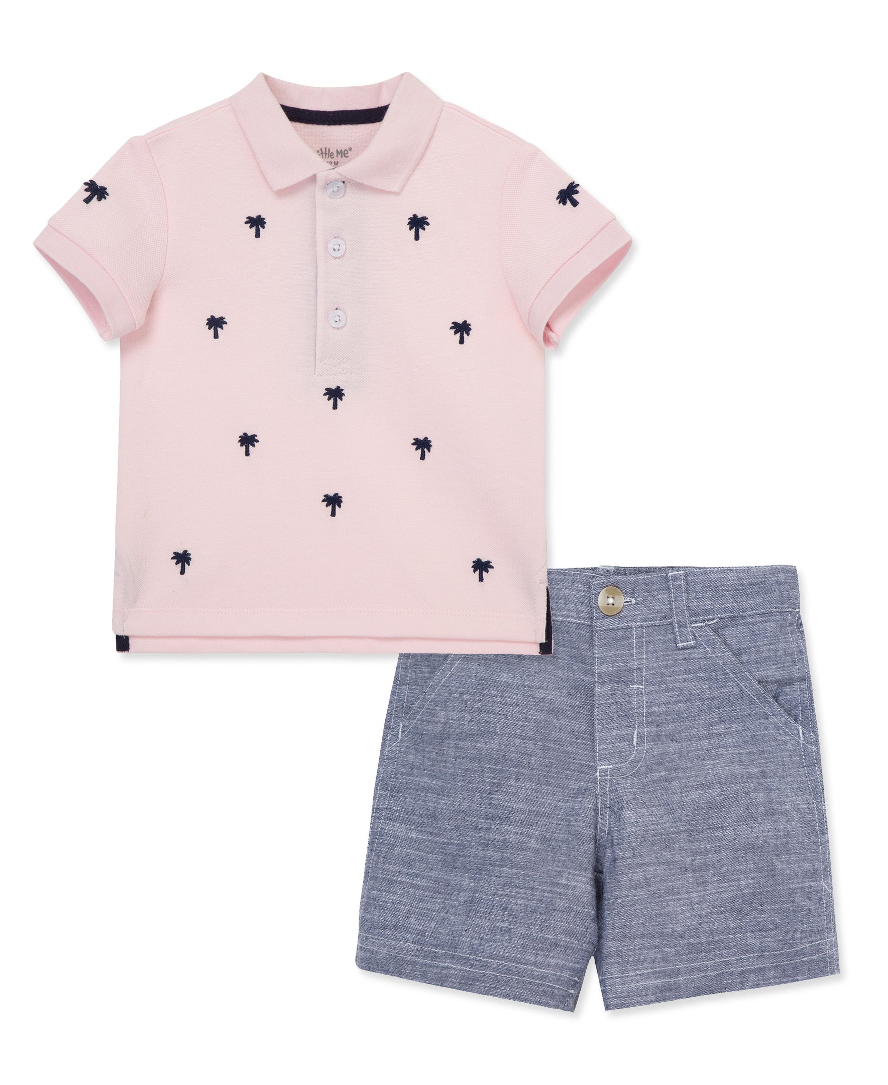 Palm Polo Short Set (12M-24M) - Little Me