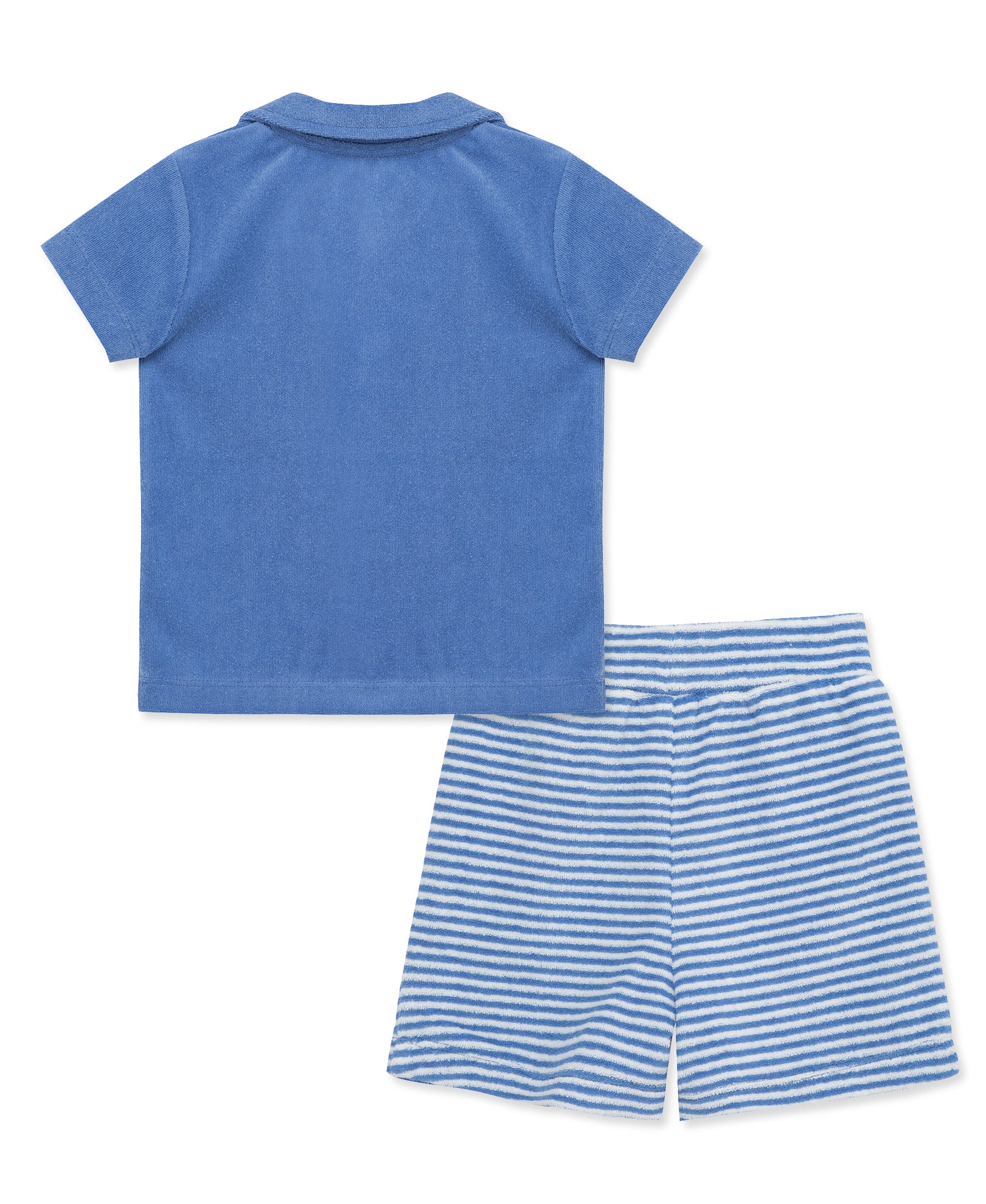 Blue Terry Short Set (12M-24M) - Little Me