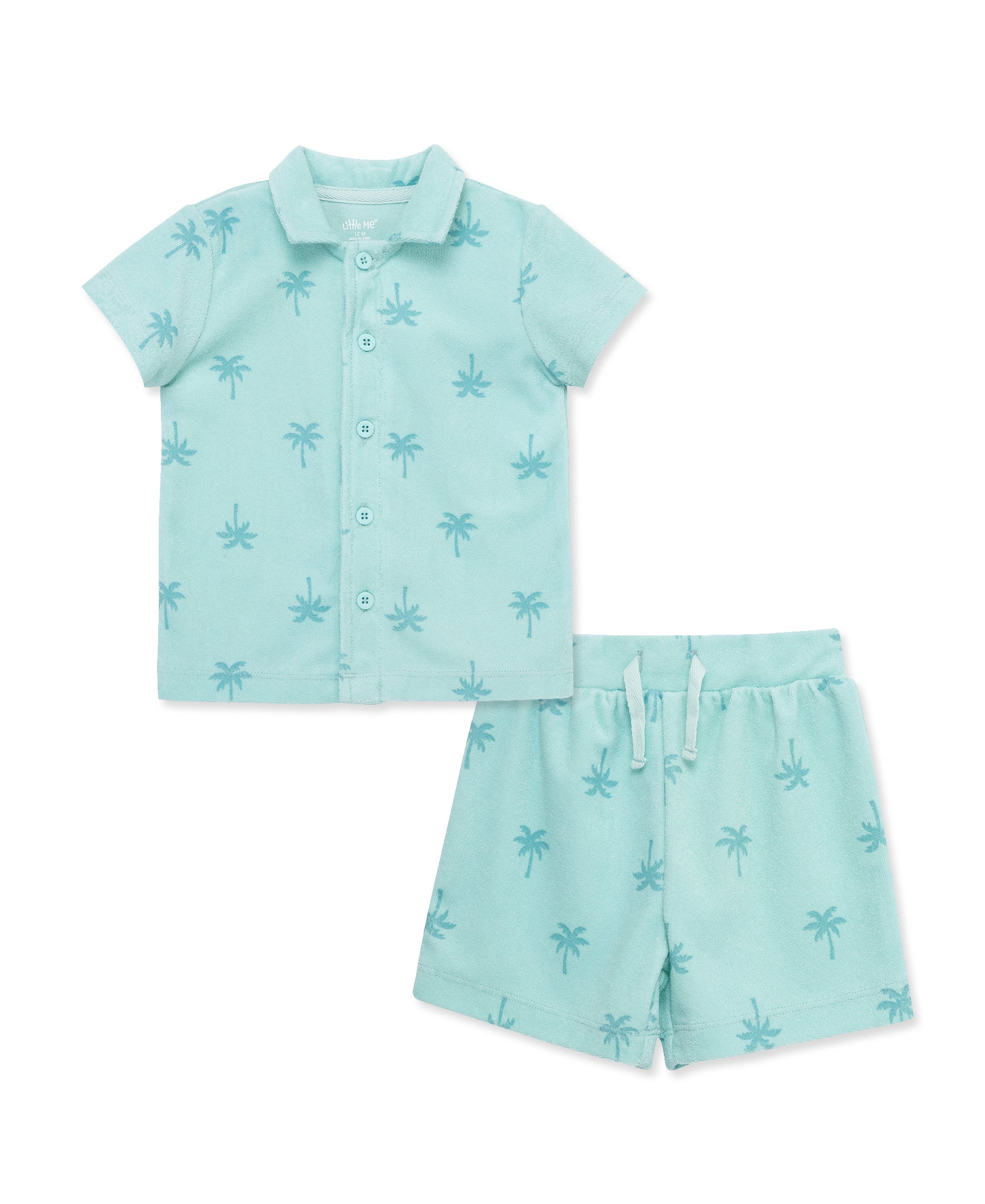 Palm Tree Terry Short Set (12M-24M) - Little Me