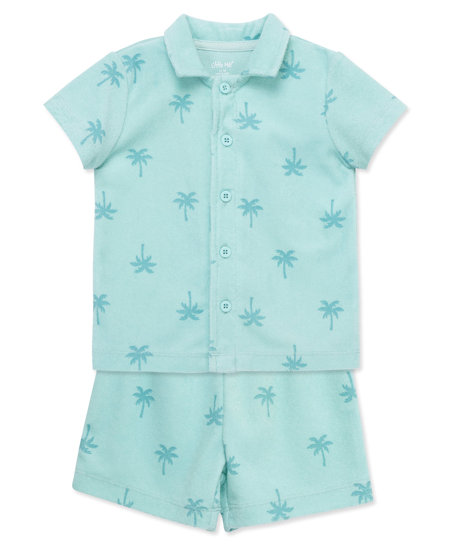 Palm Tree Terry Short Set (12M-24M) - Little Me