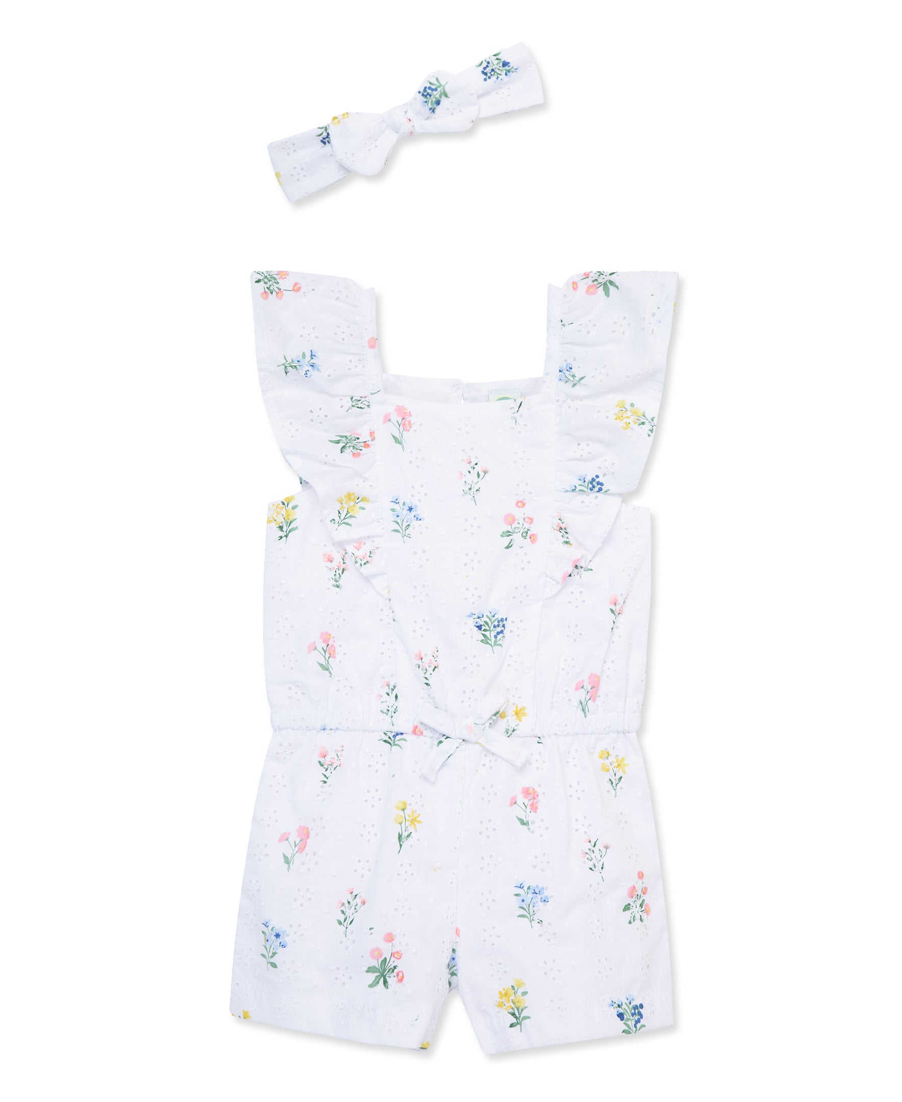 Garden Woven Romper & Headband (12M-24M) - Little Me