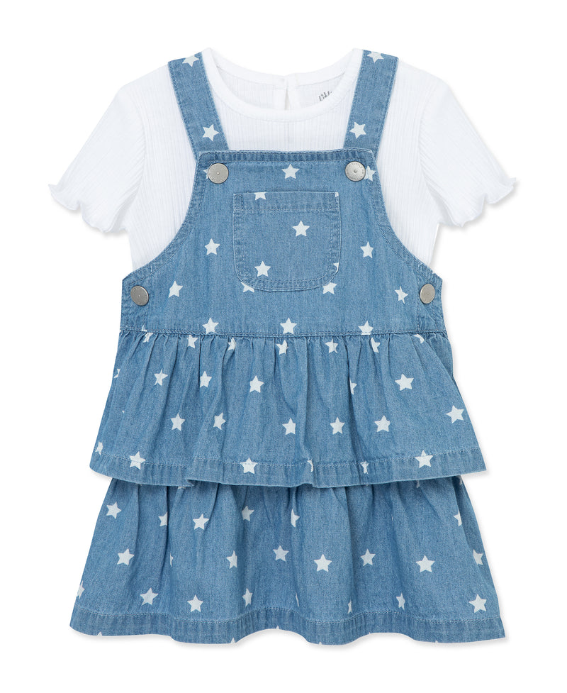Star Woven Jumper Dress Set - Toddler (2T-4T) - Little Me
