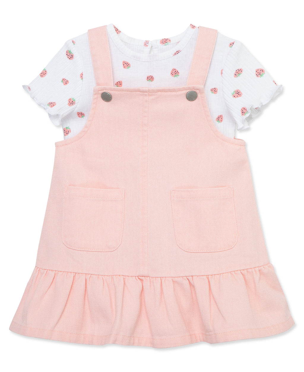 Strawberry Woven Jumper Dress Set (12M-24M) - Little Me