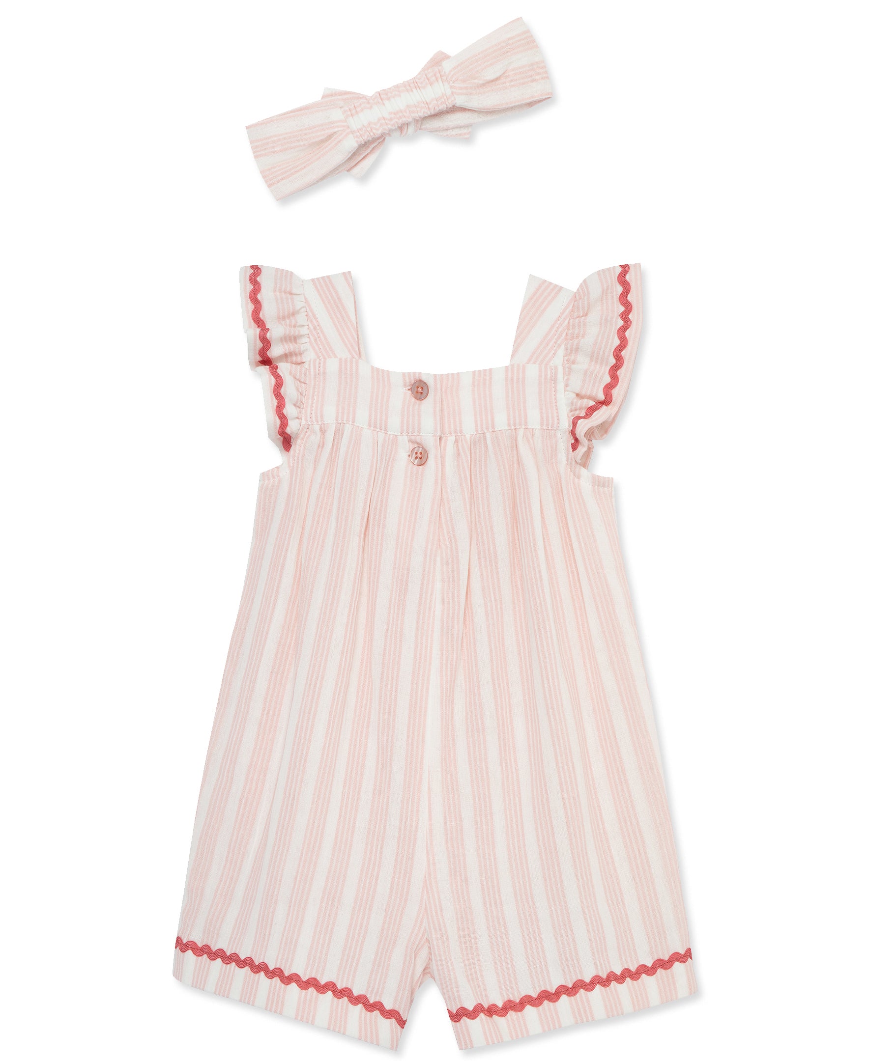 Stripe Gauze Romper & Headband- Toddler (2T-4T) - Little Me