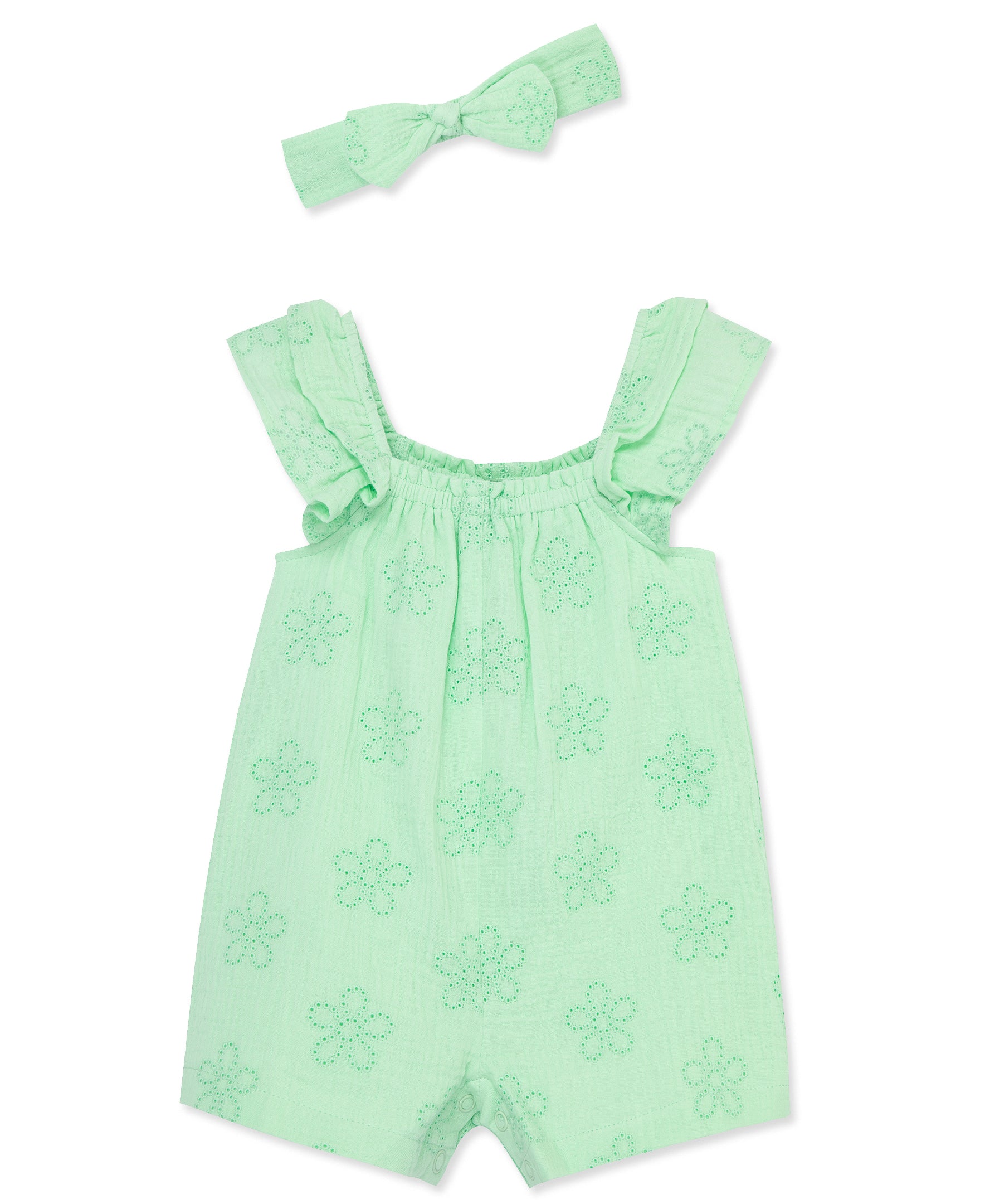 Eyelet Gauze Romper (12M-24M) - Little Me