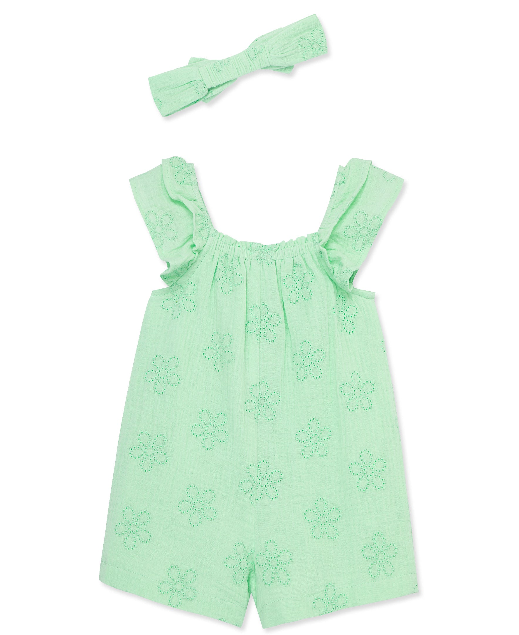 Eyelet Gauze Romper (12M-24M) - Little Me