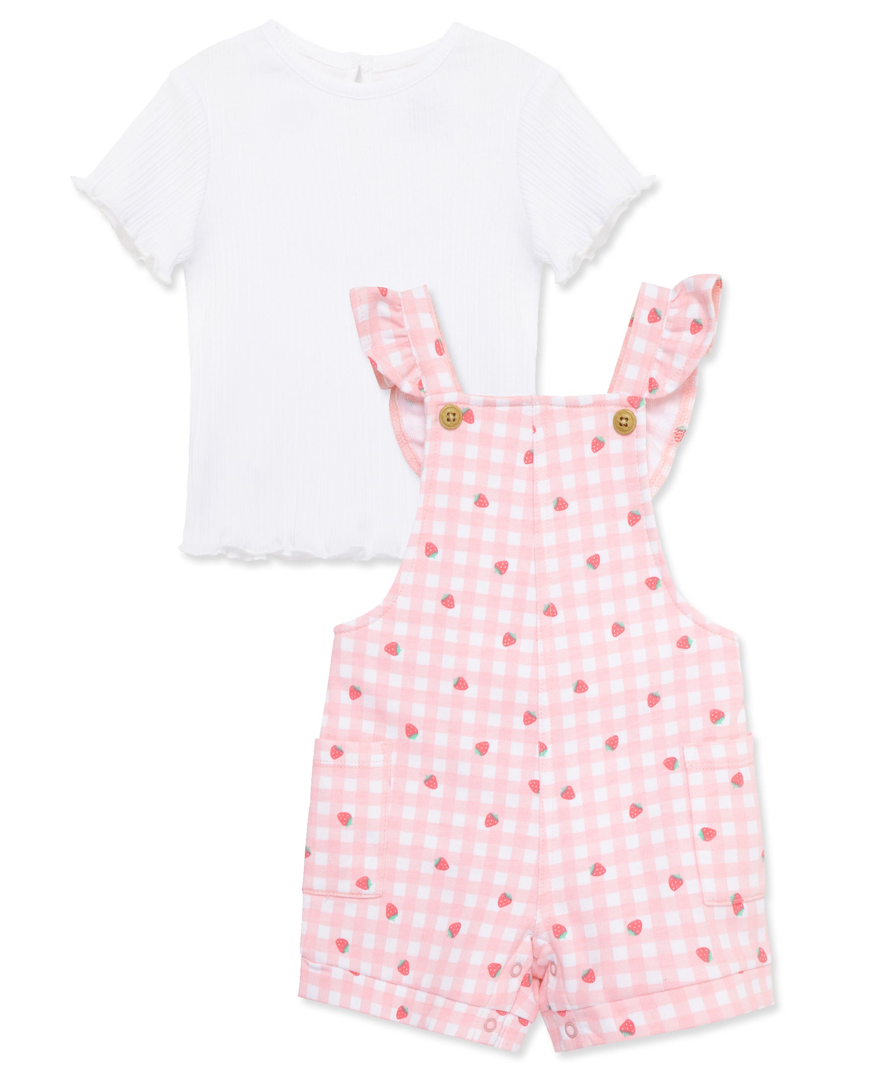 Strawberry Knit Shortall Set (2T-4T) - Little Me