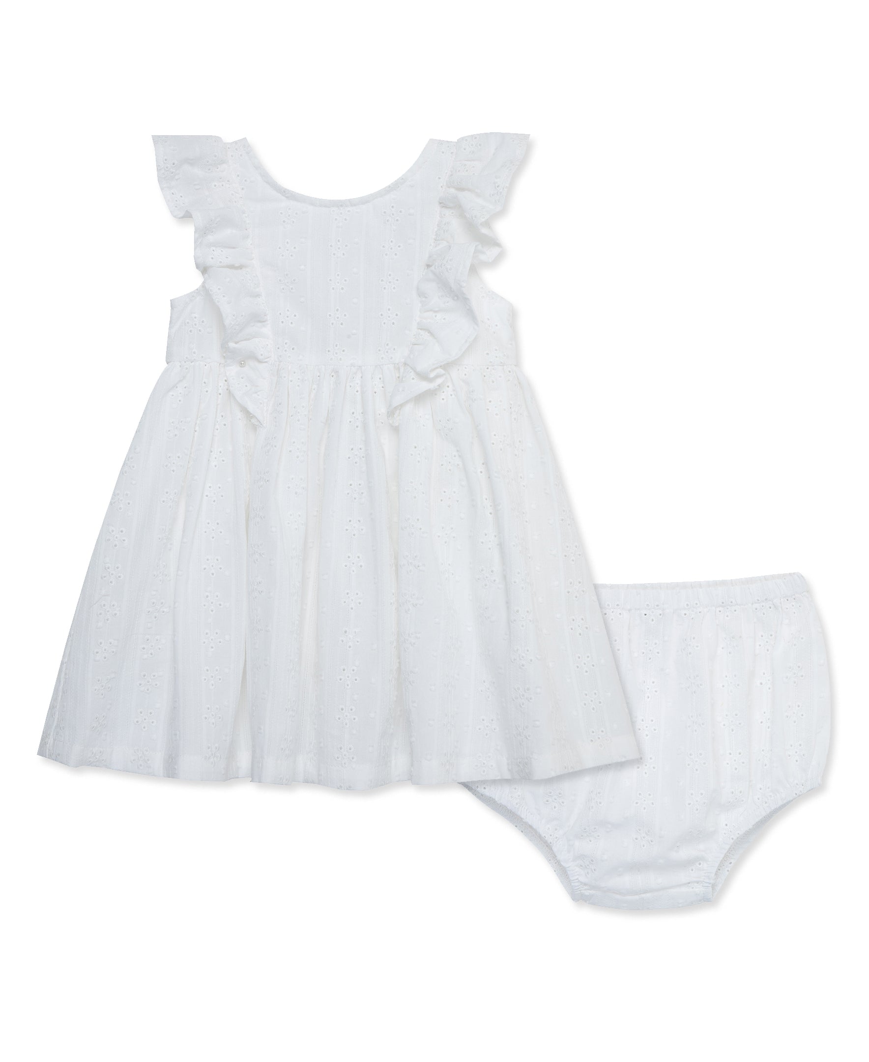 White Woven Sundress with Panty (12M-24M) - Little Me