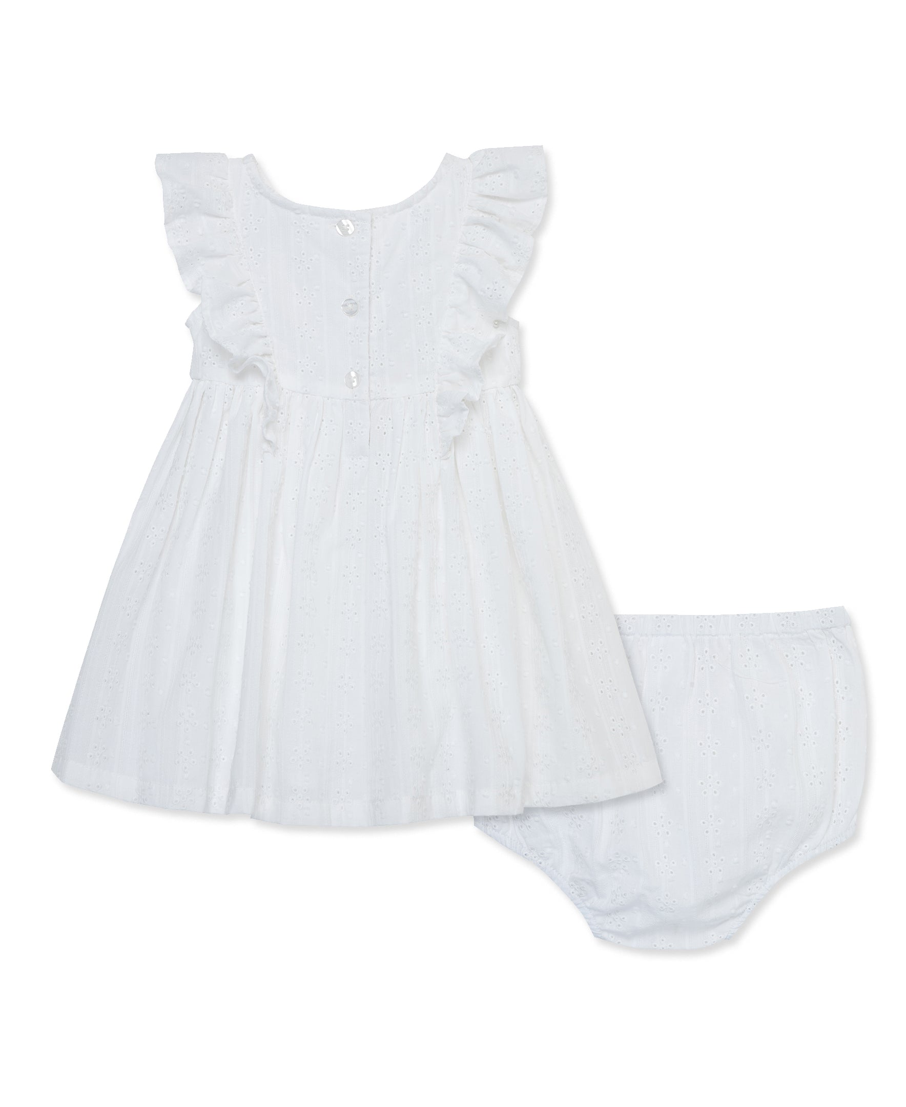 White Woven Sundress with Panty (12M-24M) - Little Me