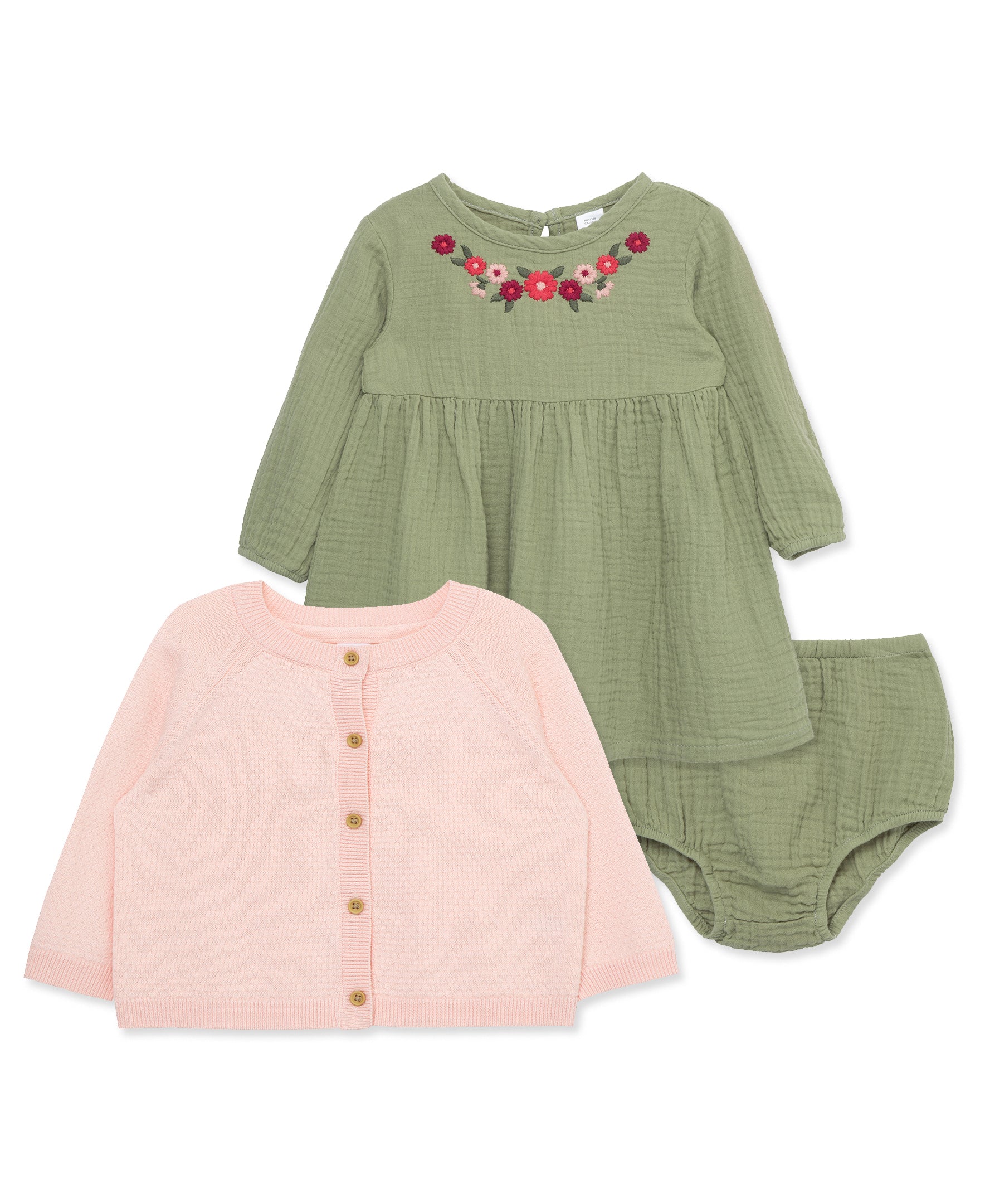 Embroidered Dress & Sweater Set (12M-24M) - Little Me