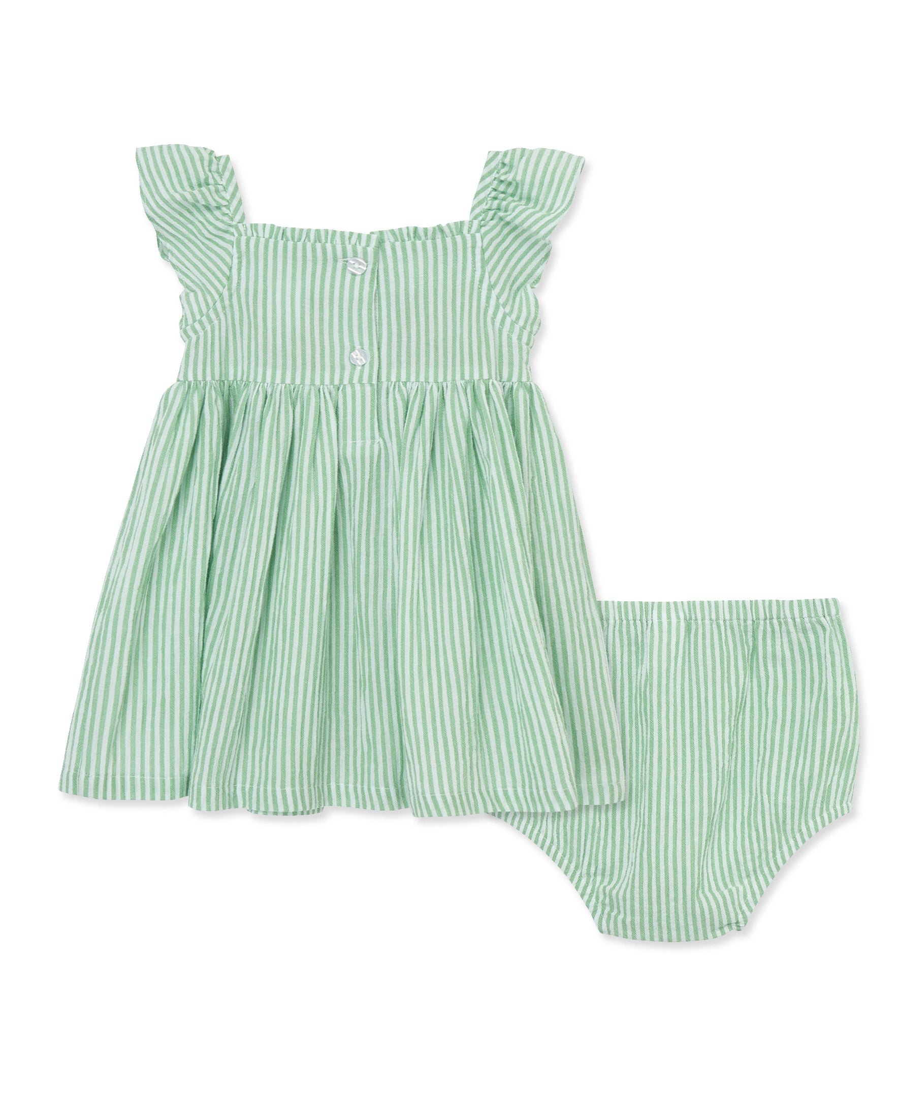 Green Embroidered Sundress with Panty (12M-24M) - Little Me