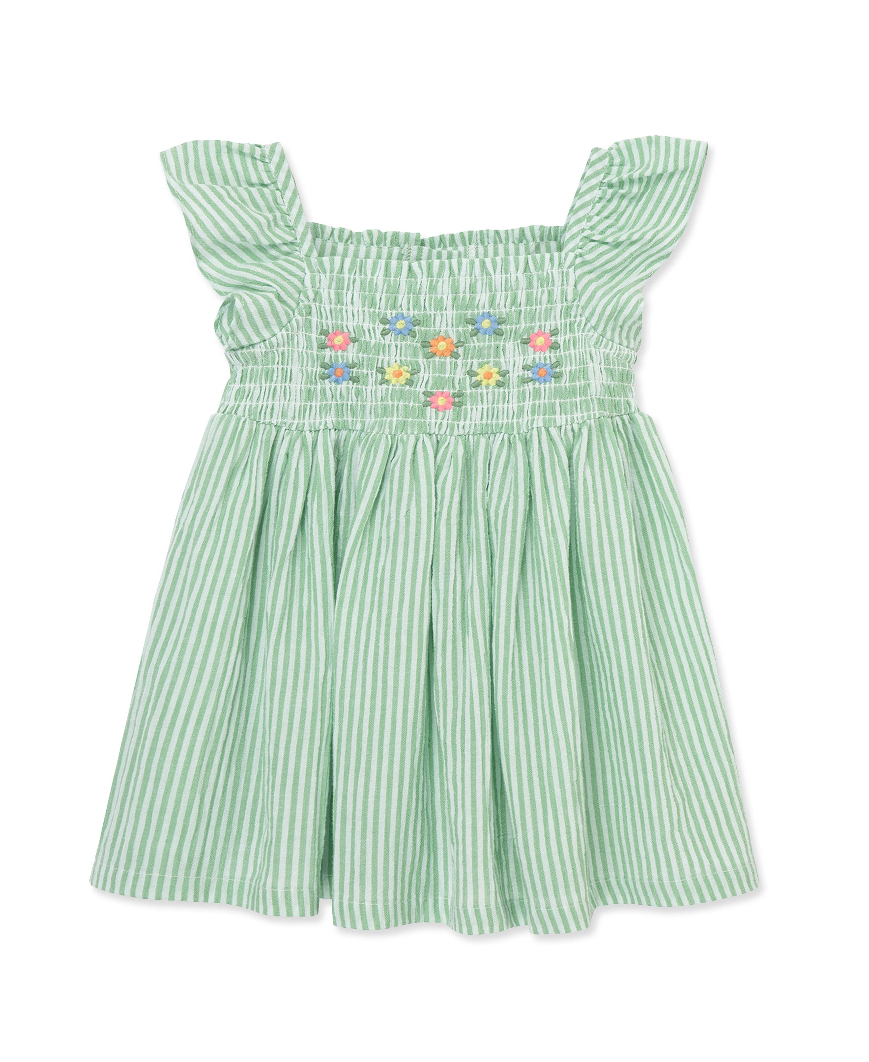 Green Embroidered Sundress (2T-4T) - Little Me