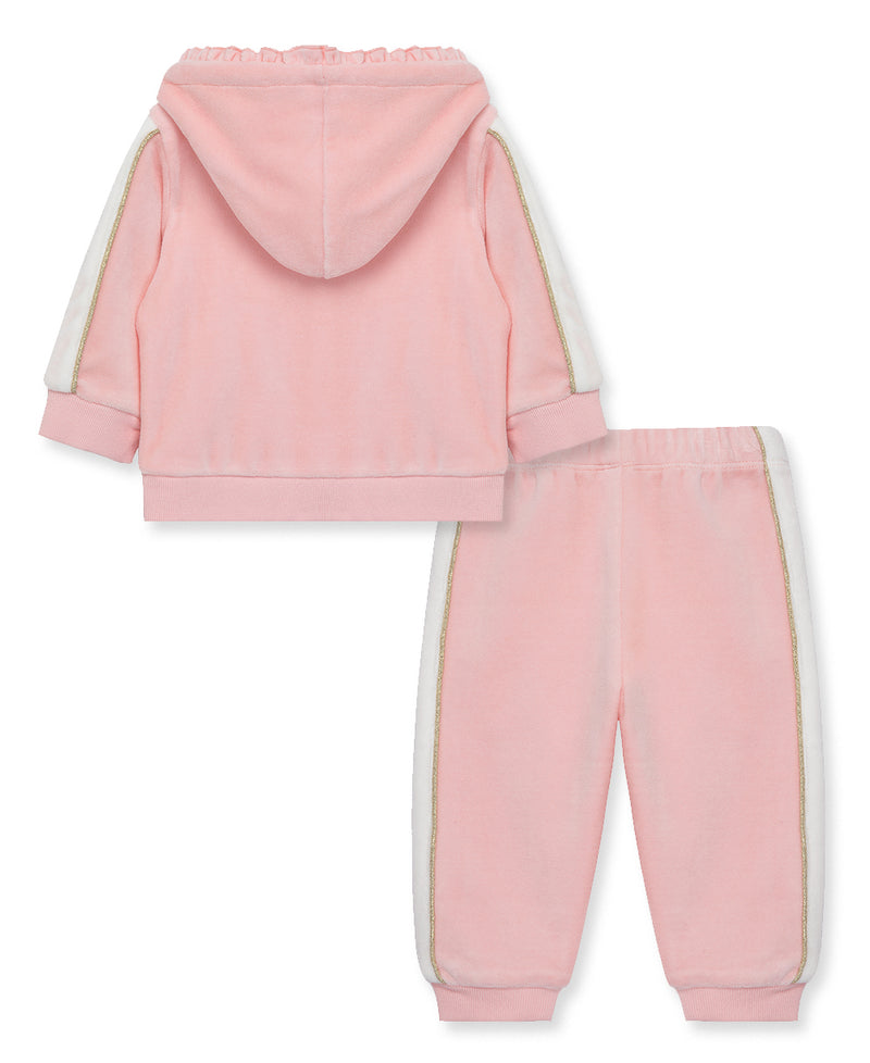 Pink Shine 2-Piece Velour Toddler Hoodie Set - Little Me