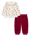 Floral Velour Zip Hoodie Set (18M-24M) - Little Me