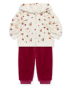 Floral Velour Toddler Zip Hoodie Set (2T-4T) - Little Me