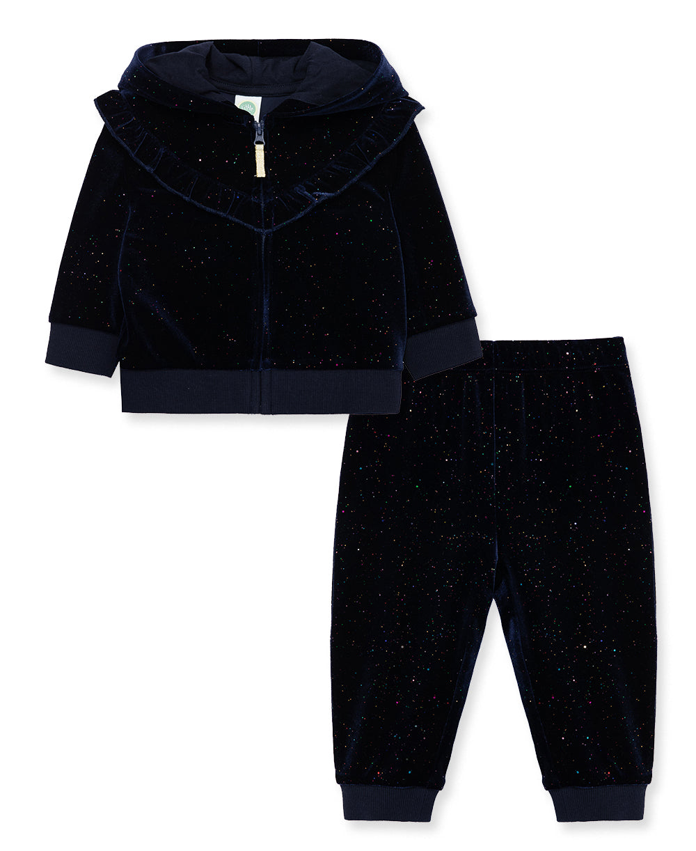 Night Sparkle 2Pc Hoodie Set - Little Me