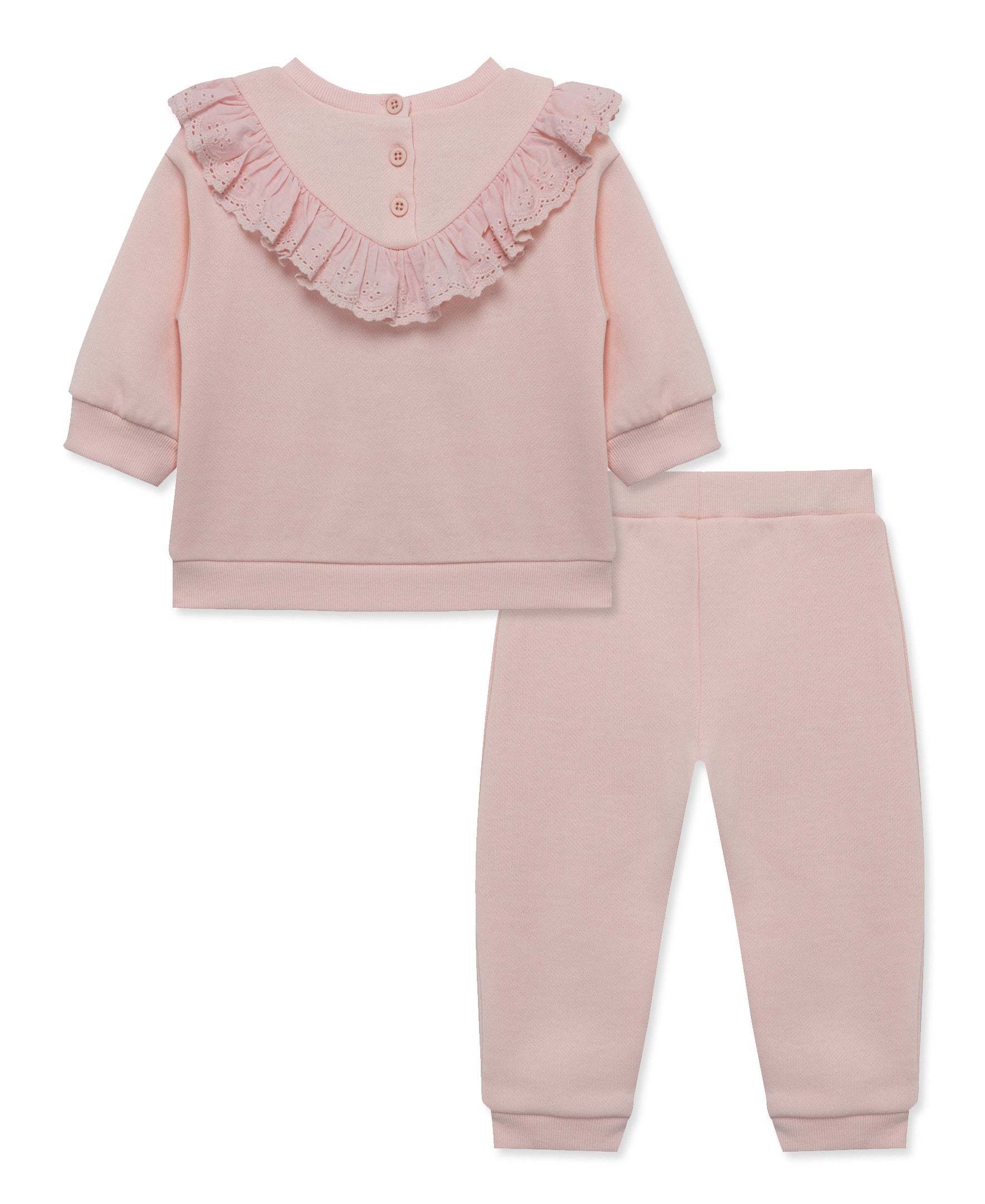 Soft Pink Sweatshirt Set (12M-24M) - Little Me