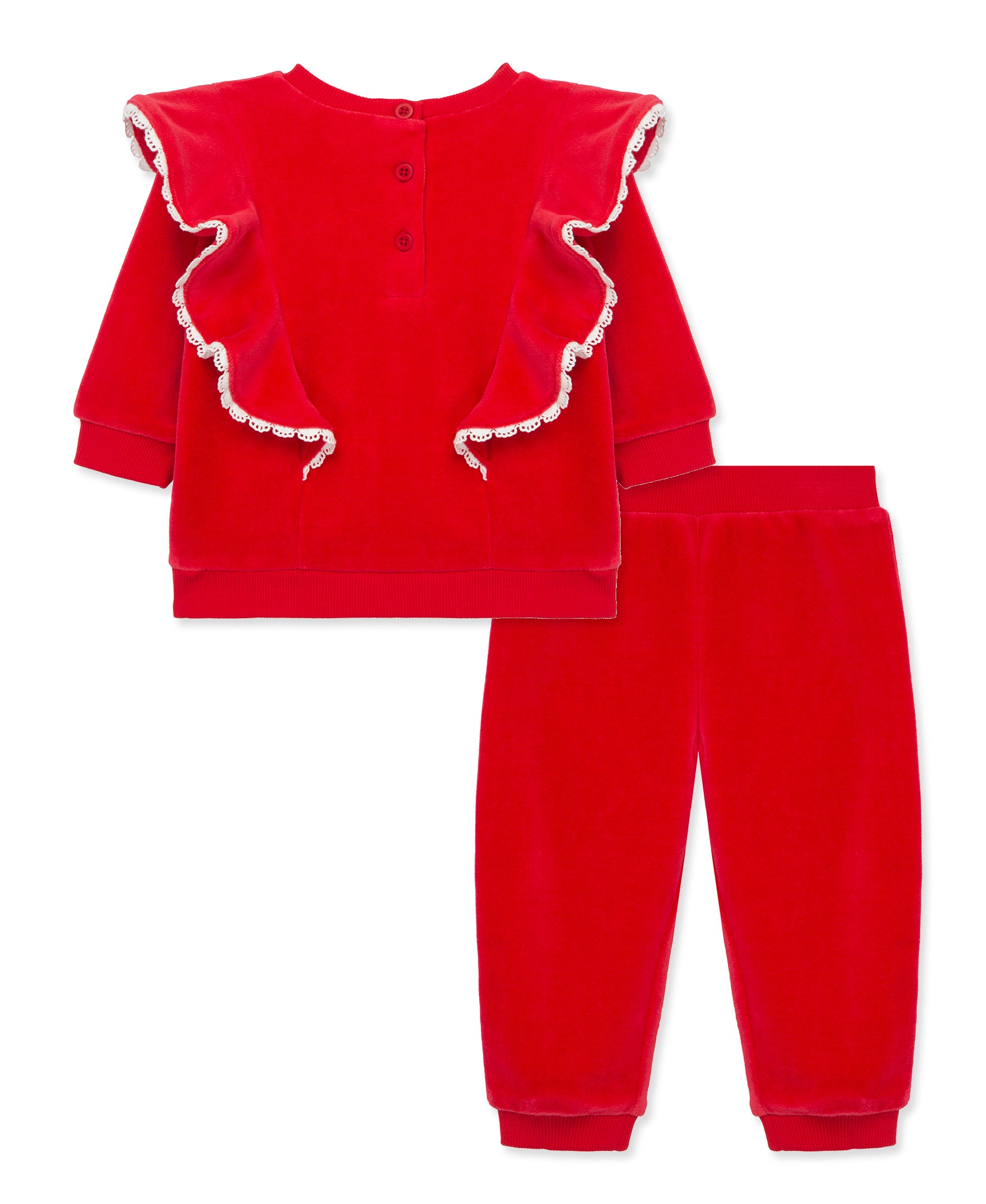 Embroidered Velour Pant Set (12M-24M) - Little Me