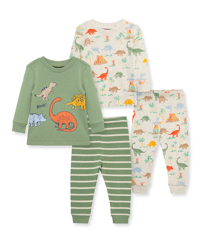 Dino 4-Piece Toddler Pajama Set (2T-4T) - Little Me