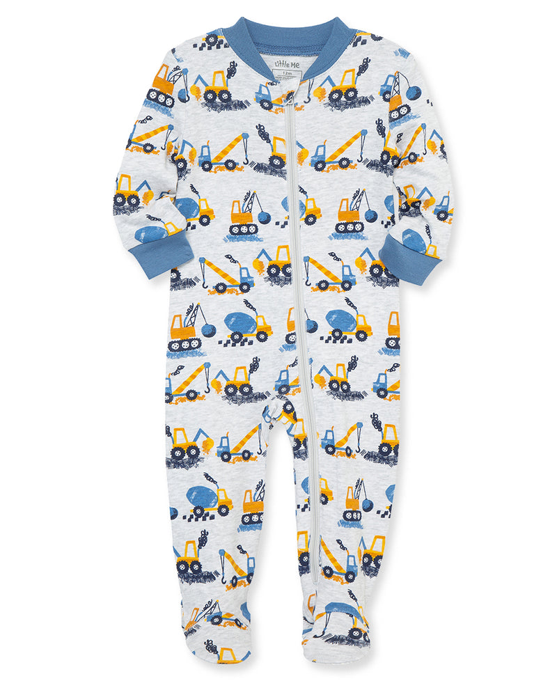 Construction Zip Front Pajama (12M-24M) - Little Me