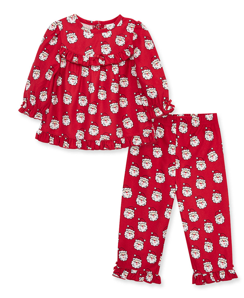 Girls Santa Coat Infant Pajama (12M-24M) - Little Me