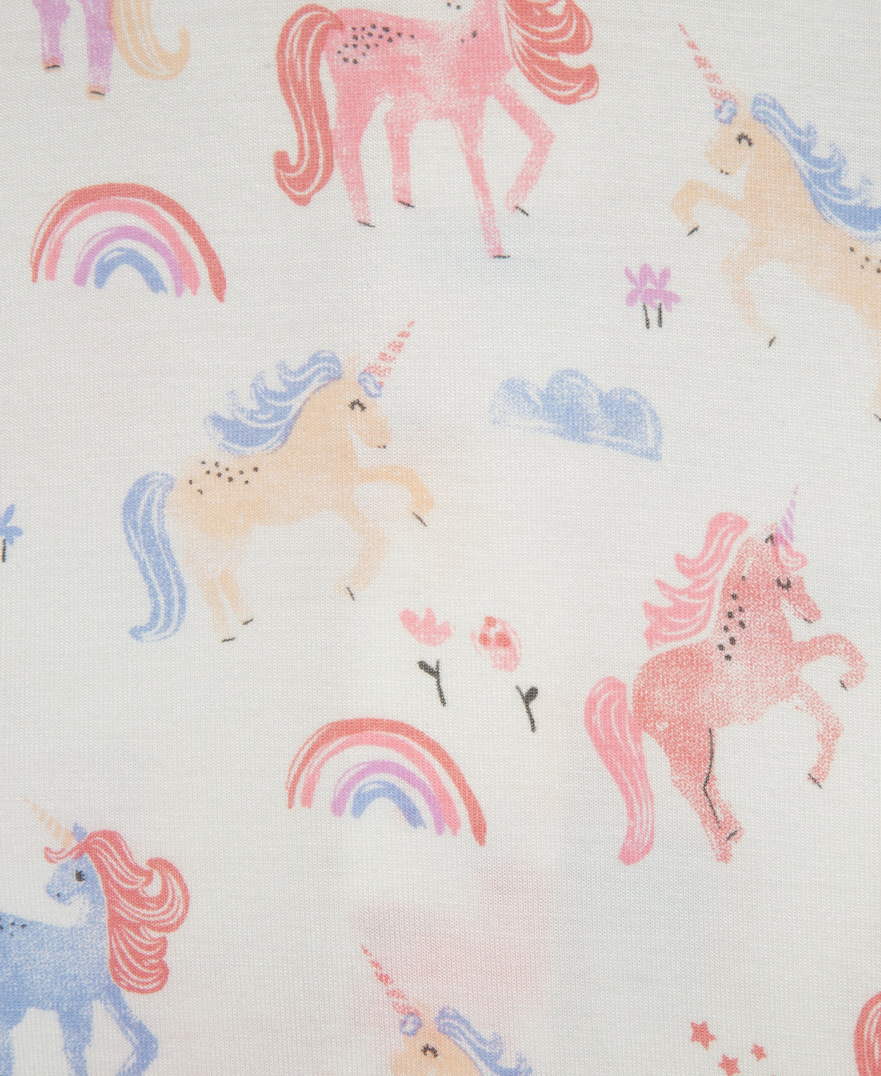 Unicorn Zip Front Footie - Little Me