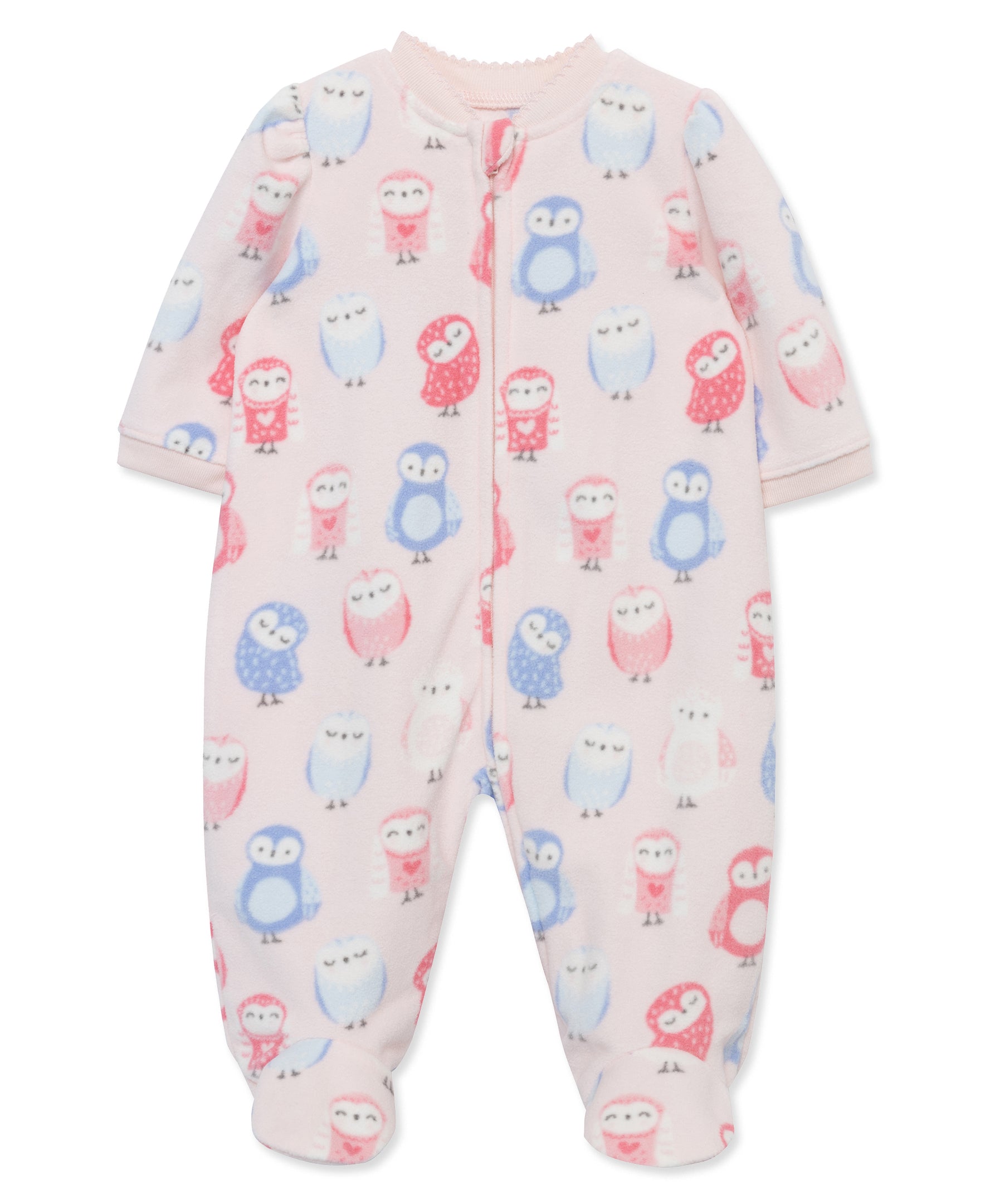 Owl Fleece Zip Front Sleeper Footie (12M-24M) - Little Me