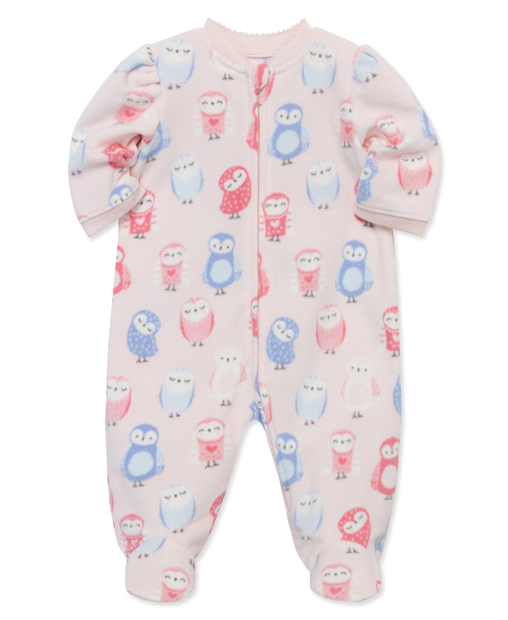 Owl Fleece Zip Front Sleeper Footie (12M-24M) - Little Me