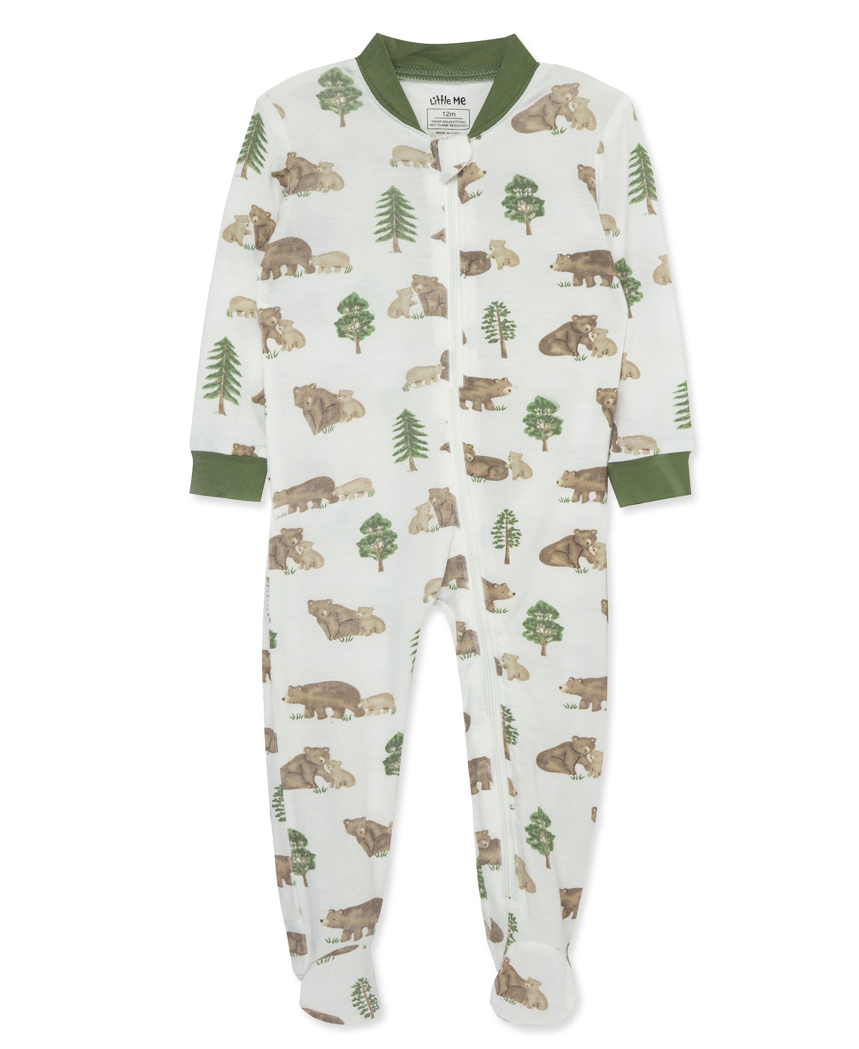 Bear Zip Front Footie - Little Me