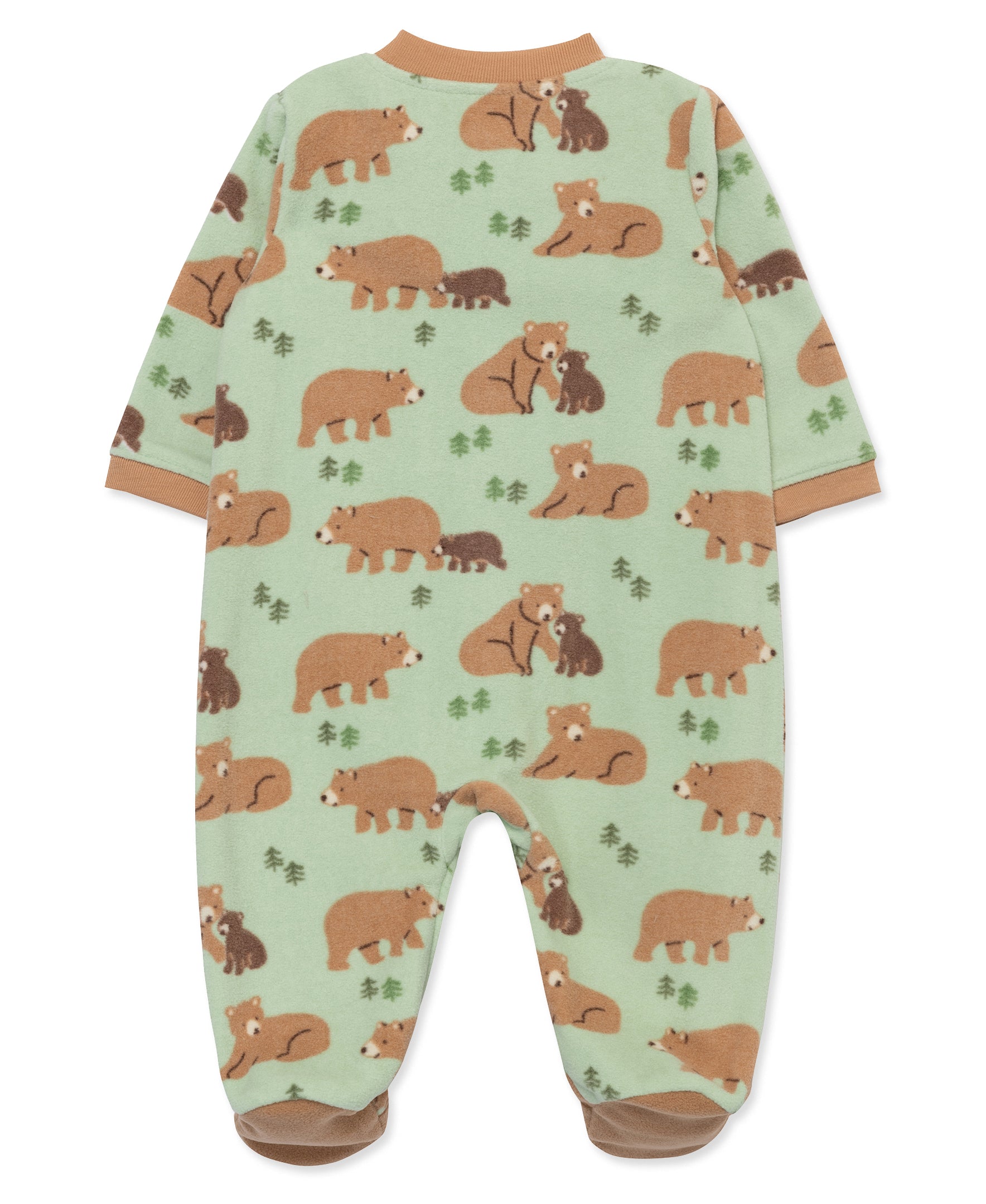 Bear Fleece Zip Front Sleeper Footie (12M-24M) - Little Me