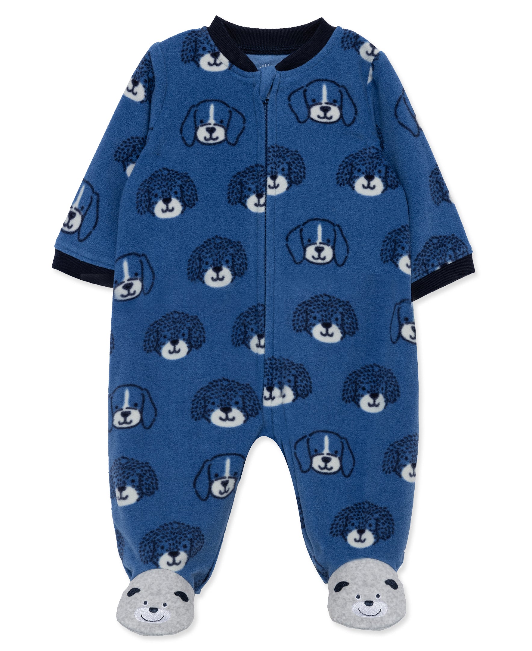 Puppy Fleece Zip Front Sleeper Footie (12M-24M) - Little Me