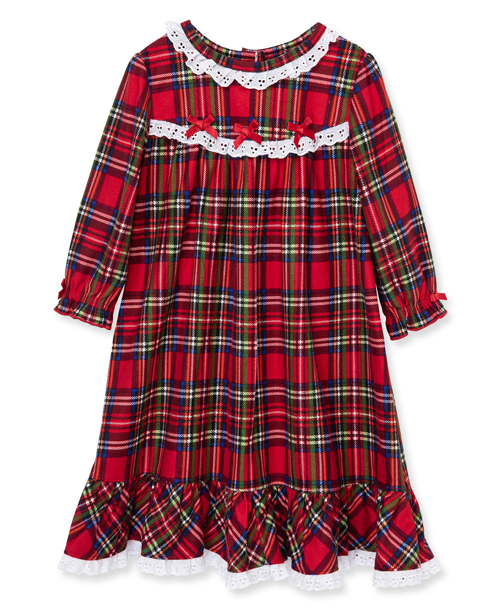 Plaid Ruffle Gown (7-10) - Little Me